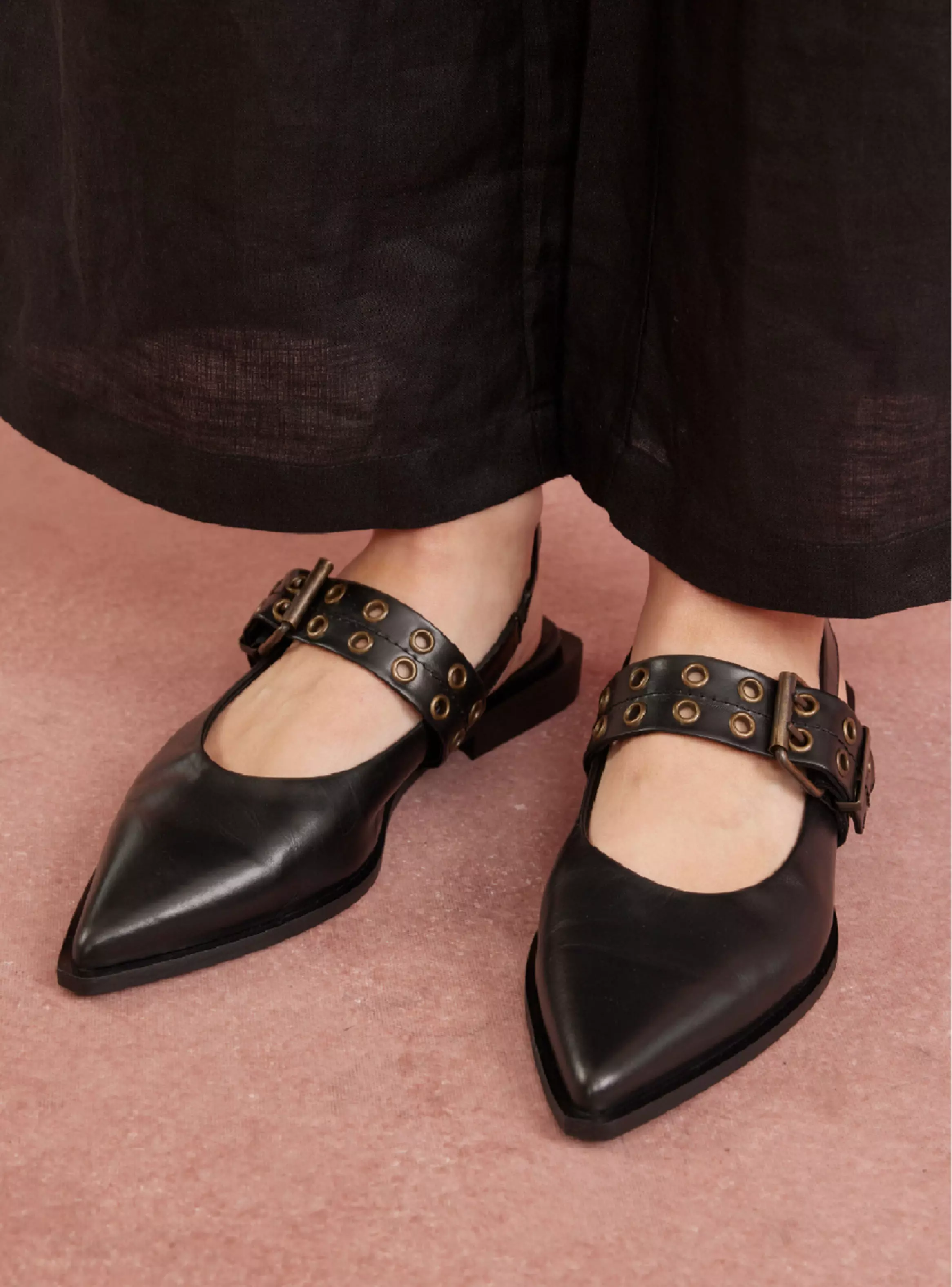 Ballerina Cuero Lourdes con Tacha Mujer-0