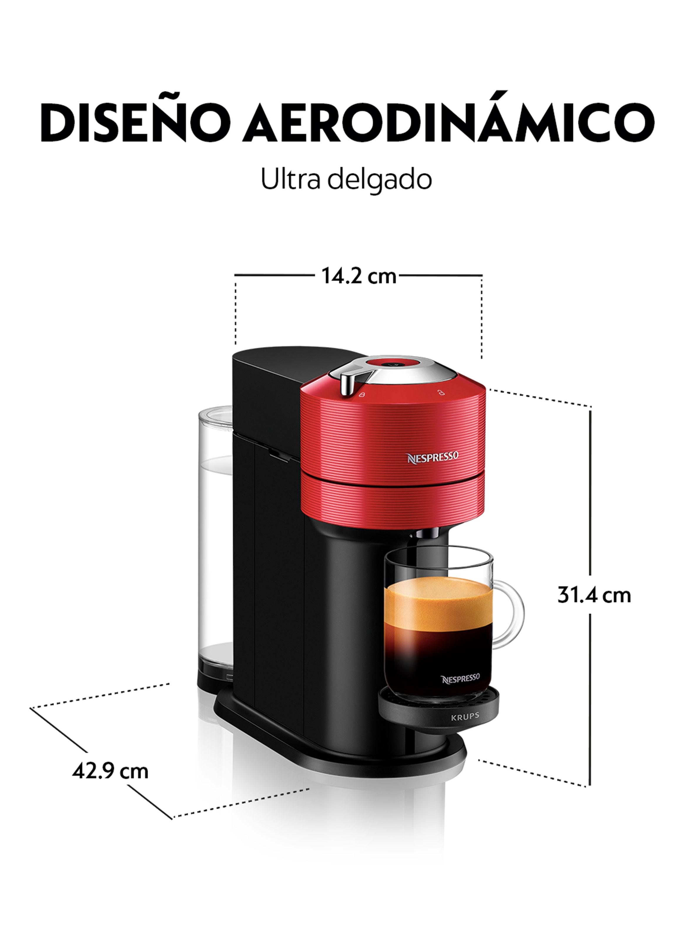 Cafetera de Cápsulas Vertuo Next Roja + Espumador de Leche Aeroccino 3-1