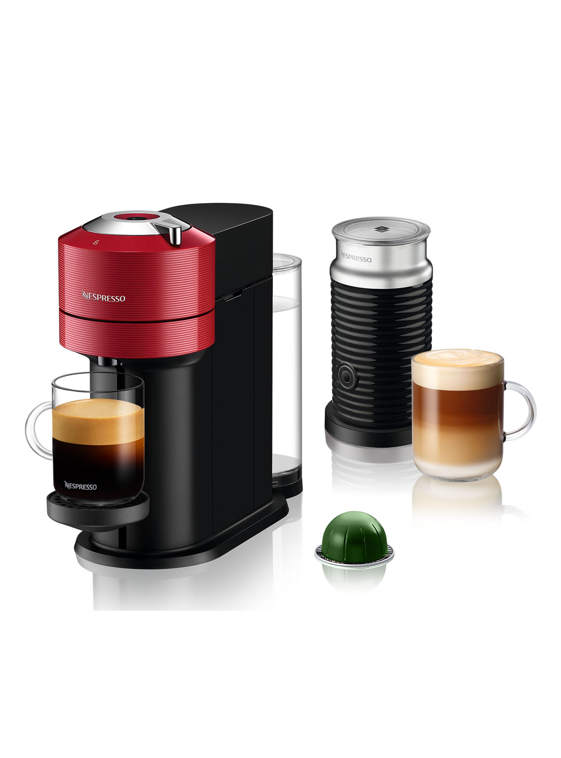 Cafetera de Cápsulas Vertuo Next Roja + Espumador de Leche Aeroccino 3-0