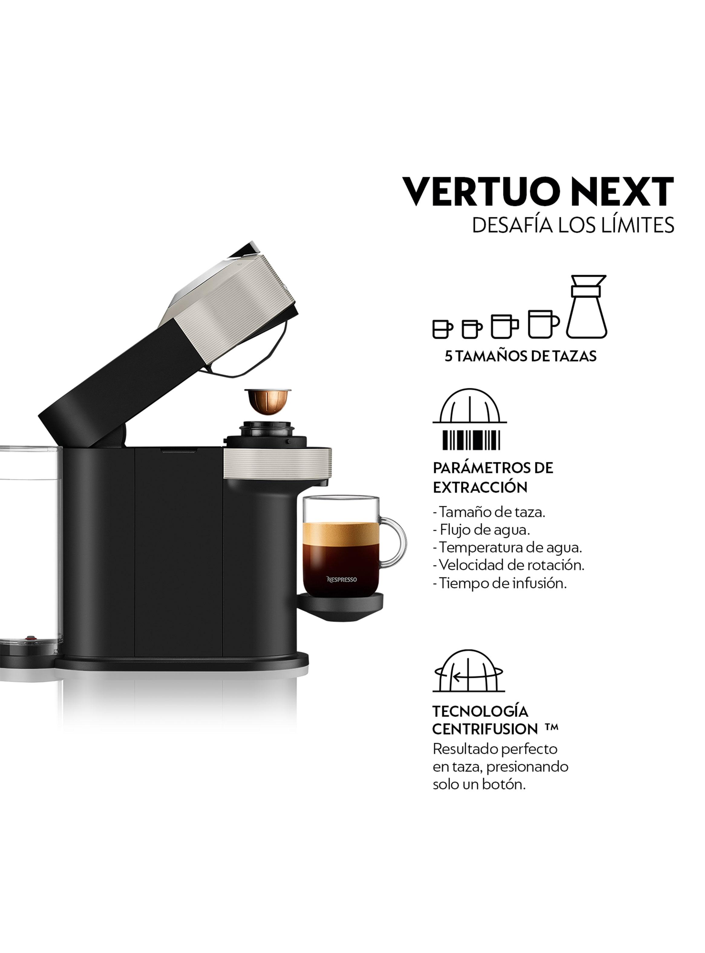 Cafetera de Cápsulas Vertuo Next Gris + Espumador de Leche-3