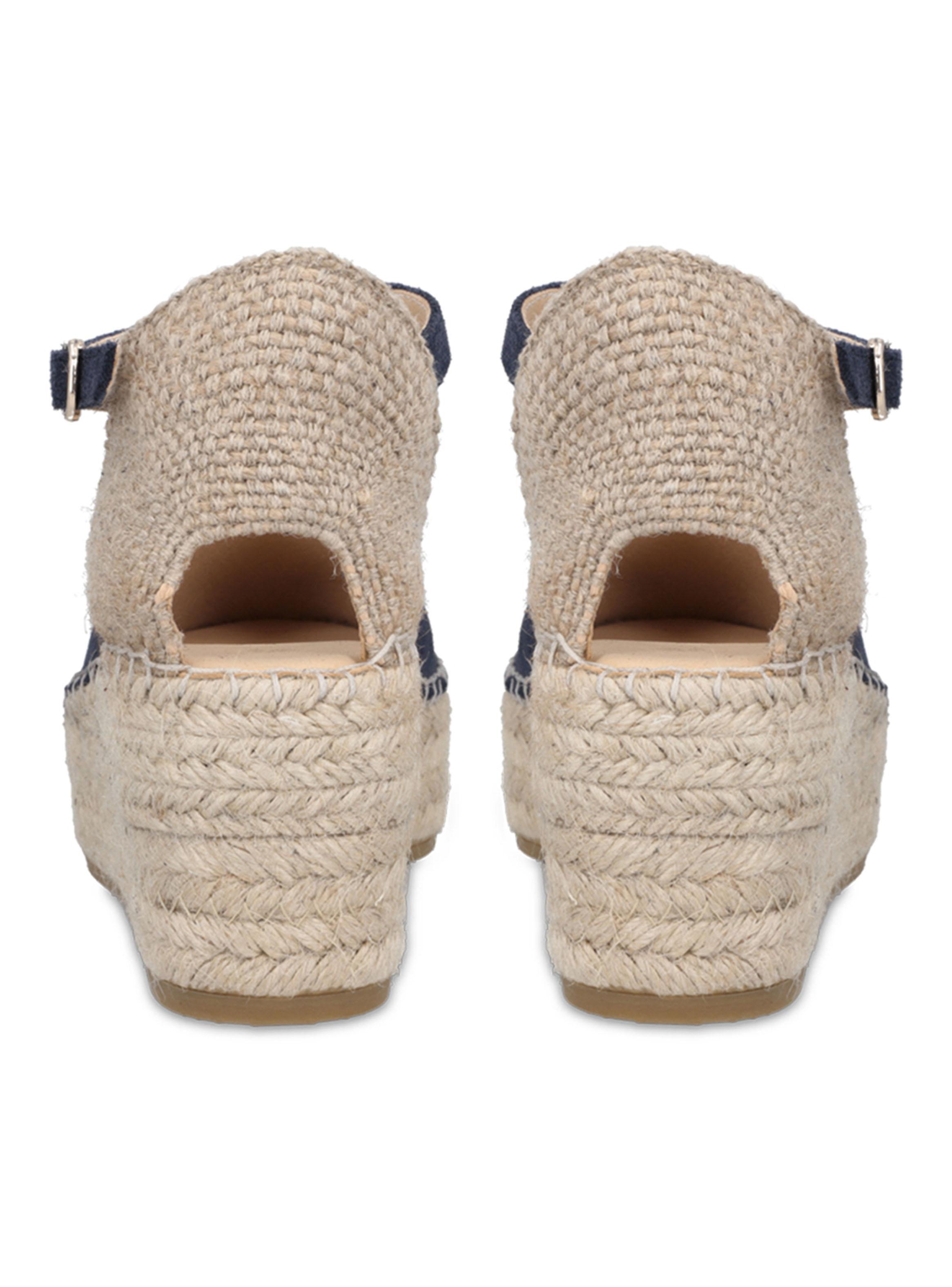 Sandalia Navy Cuña Marsella Cuero Mujer-3