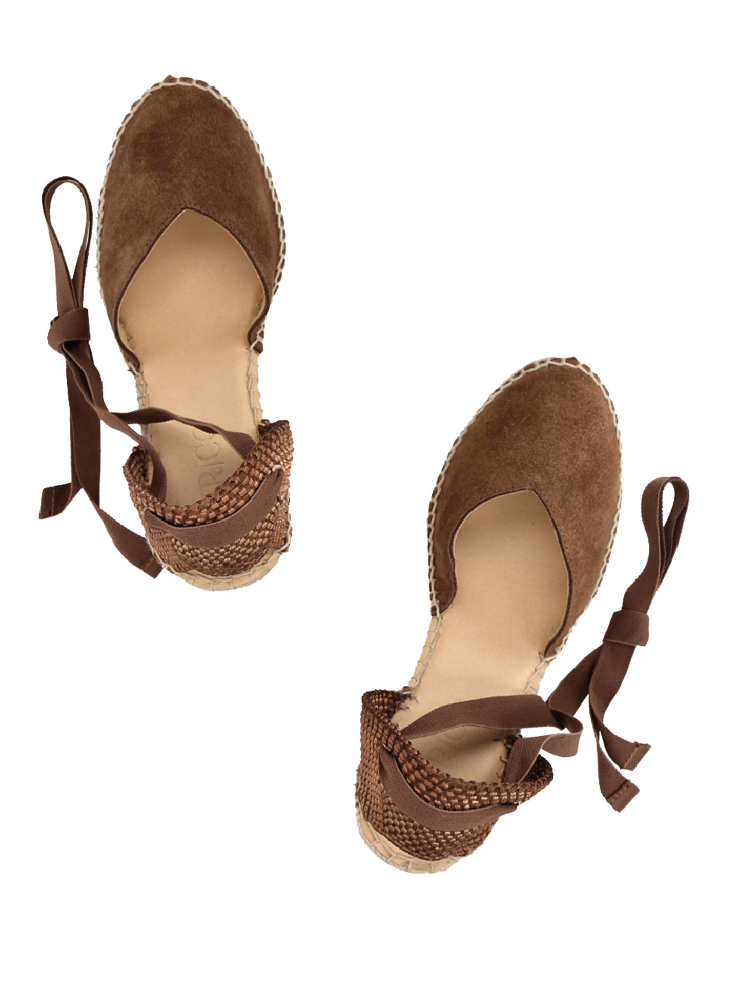 Sandalia Color Cuña Toscana Cuero Mujer-4