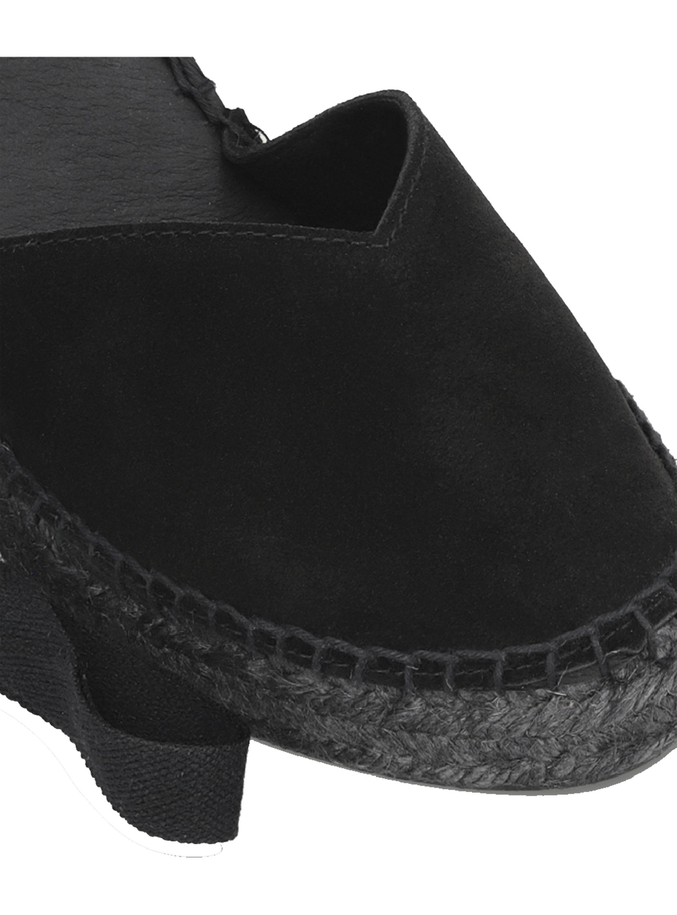 Sandalia Black Cuña Toscana Cuero Mujer-4