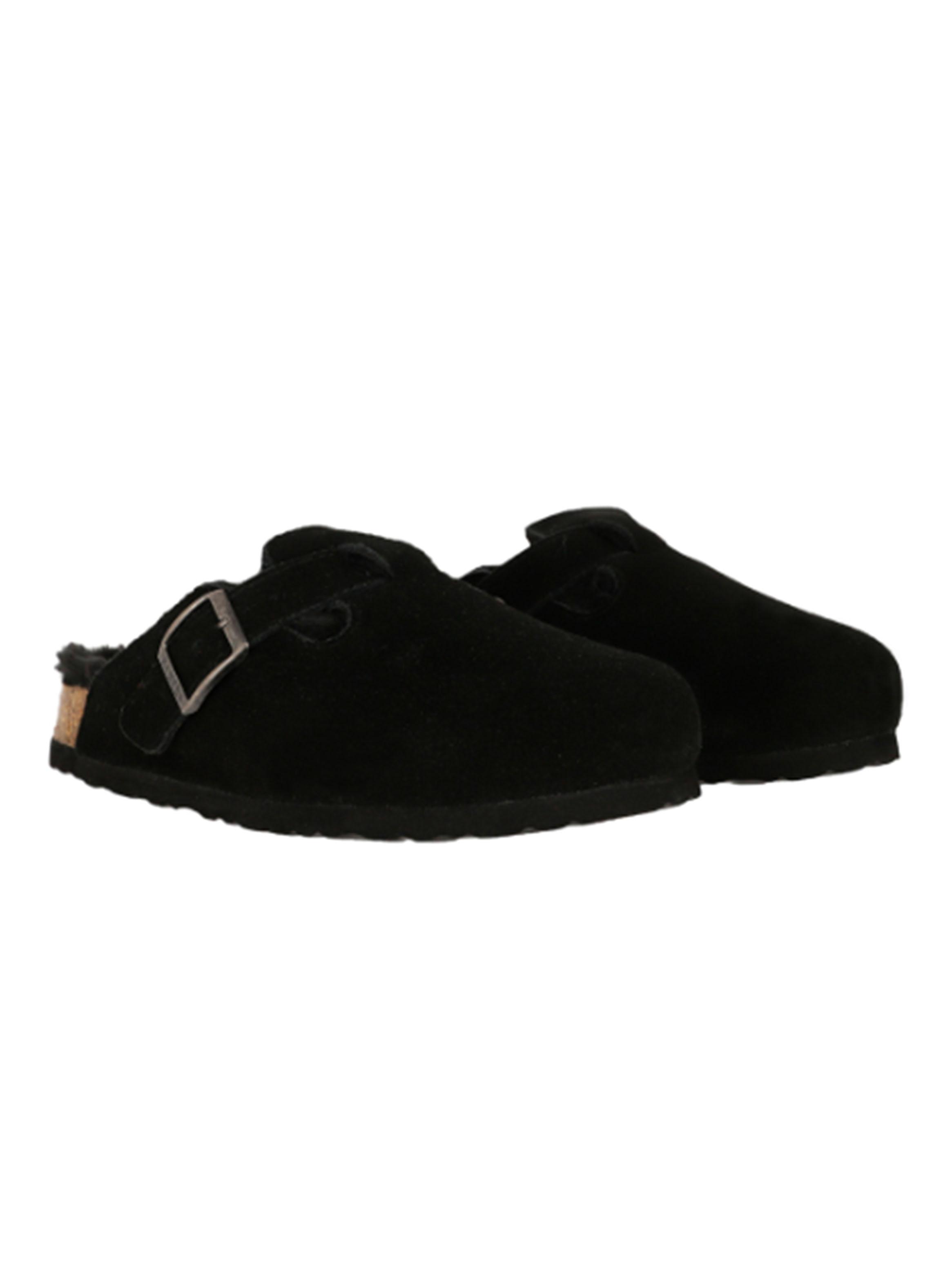 Babucha Cuero Slipper Classic Fur Leather Mujer-1