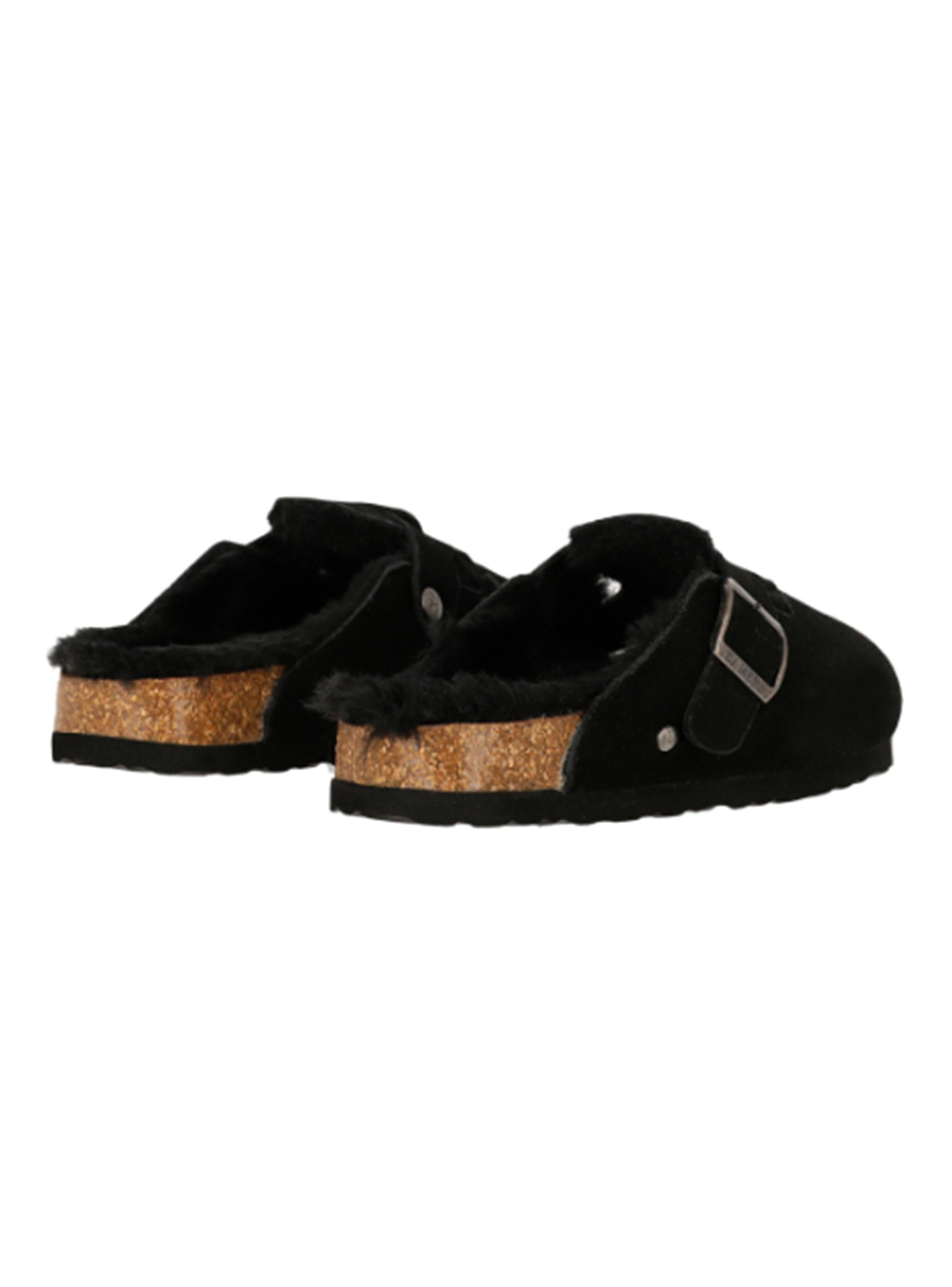 Babucha Cuero Slipper Classic Fur Leather Mujer-2