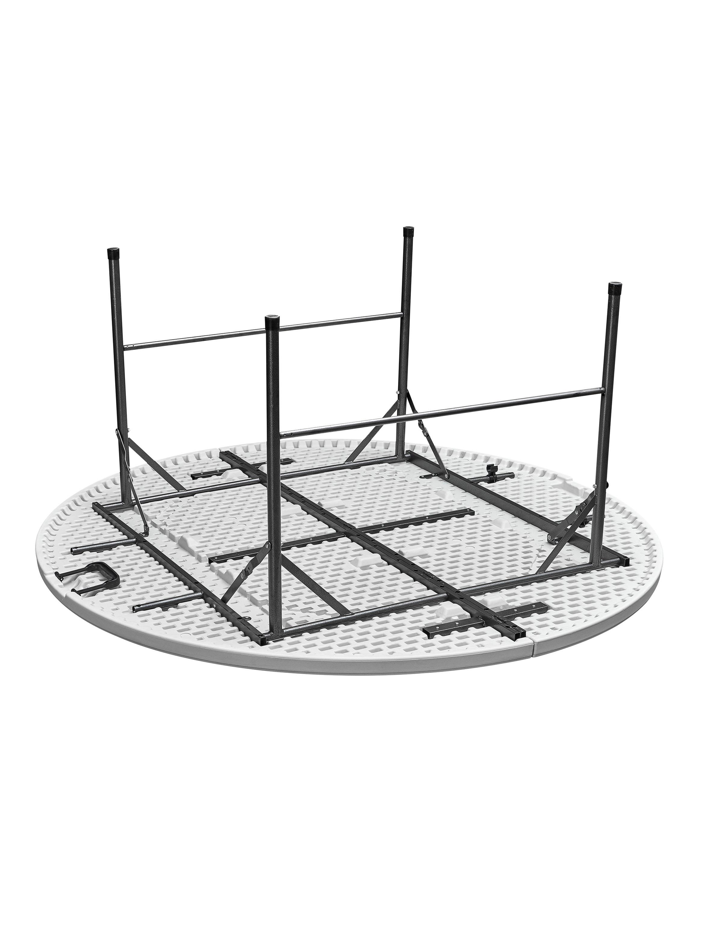 Mesa Plegable Redonda 160 Blanco-2