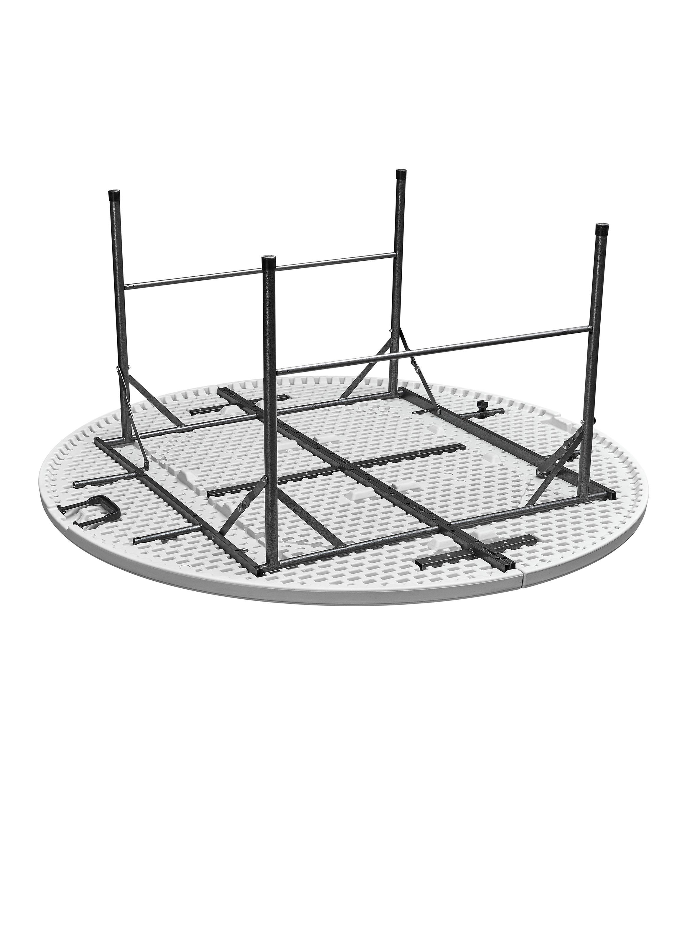 Mesa Plegable Redonda 180 Blanco-2