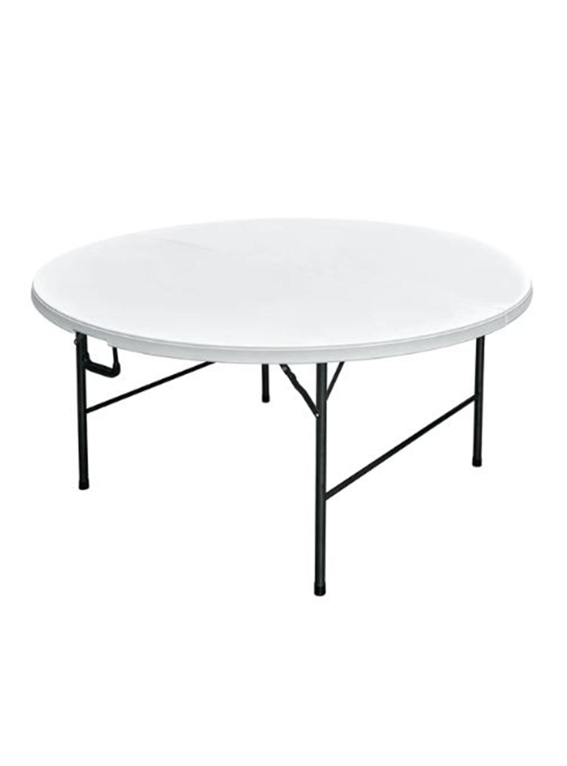 Mesa Plegable Redonda 180 Blanco-0