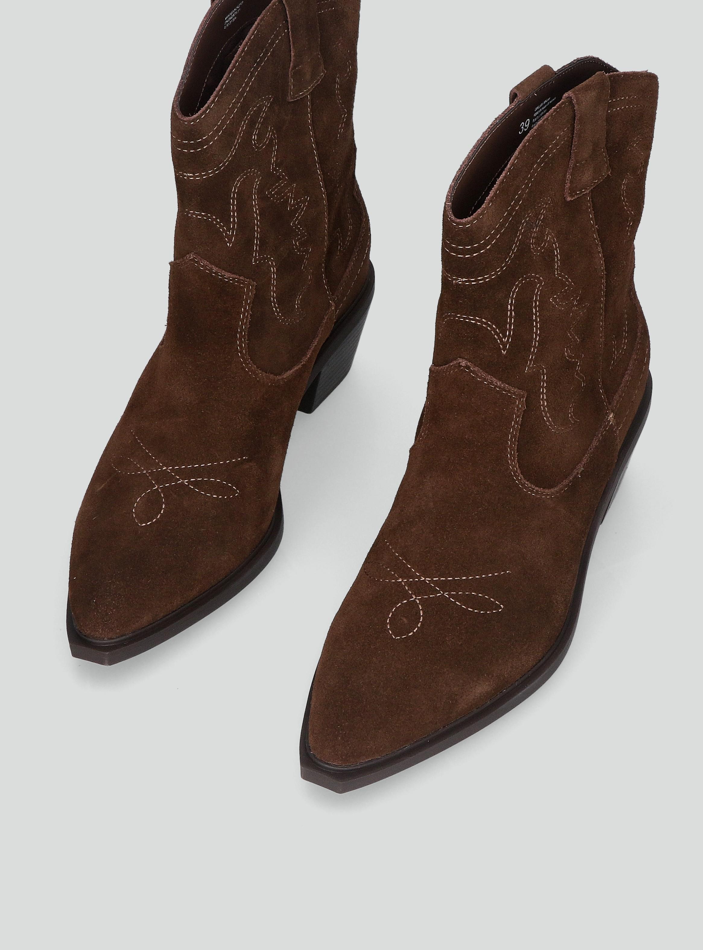 Botín Mujer Estilo Western Cuero-2