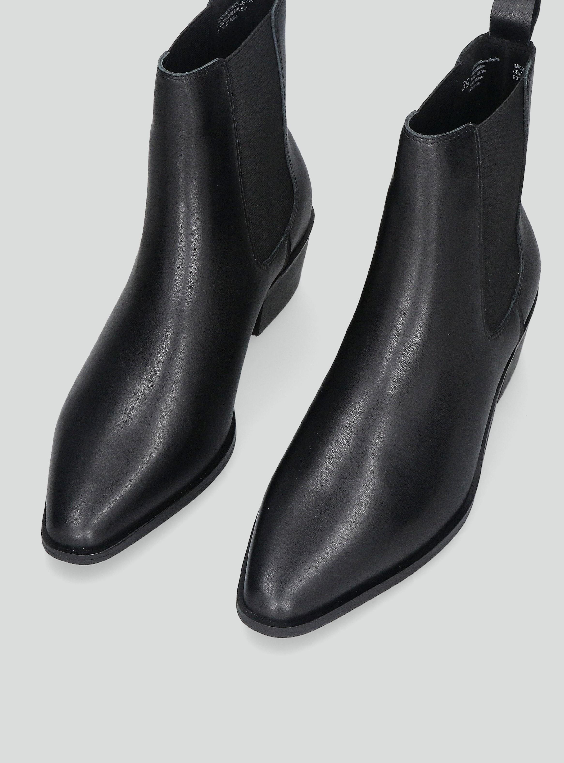 Botín Cuero chelsea Mujer-3