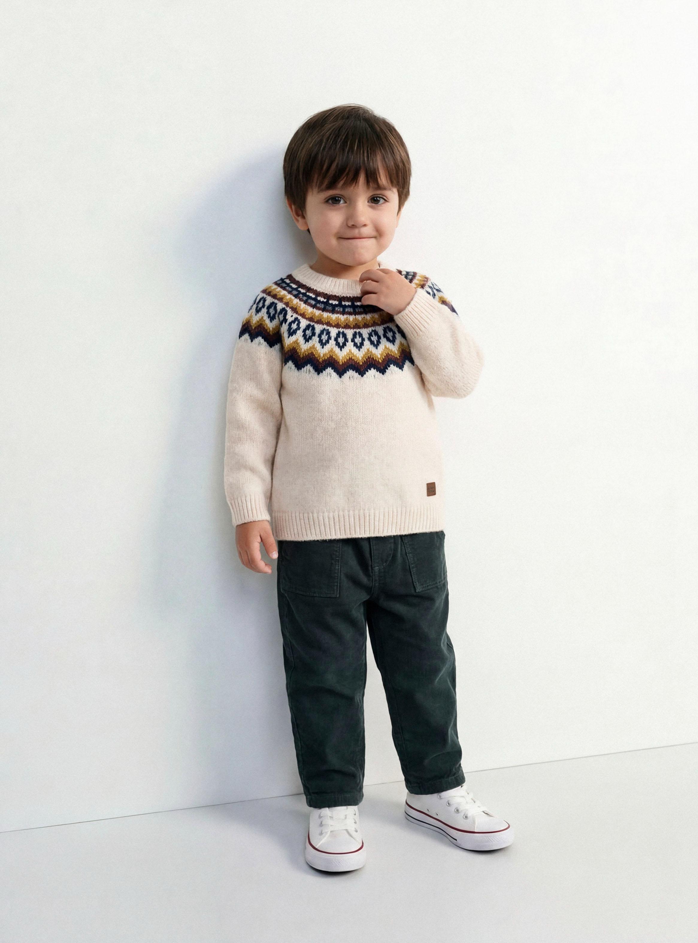 Pantalón Básico Colores Cotelé Niño-0
