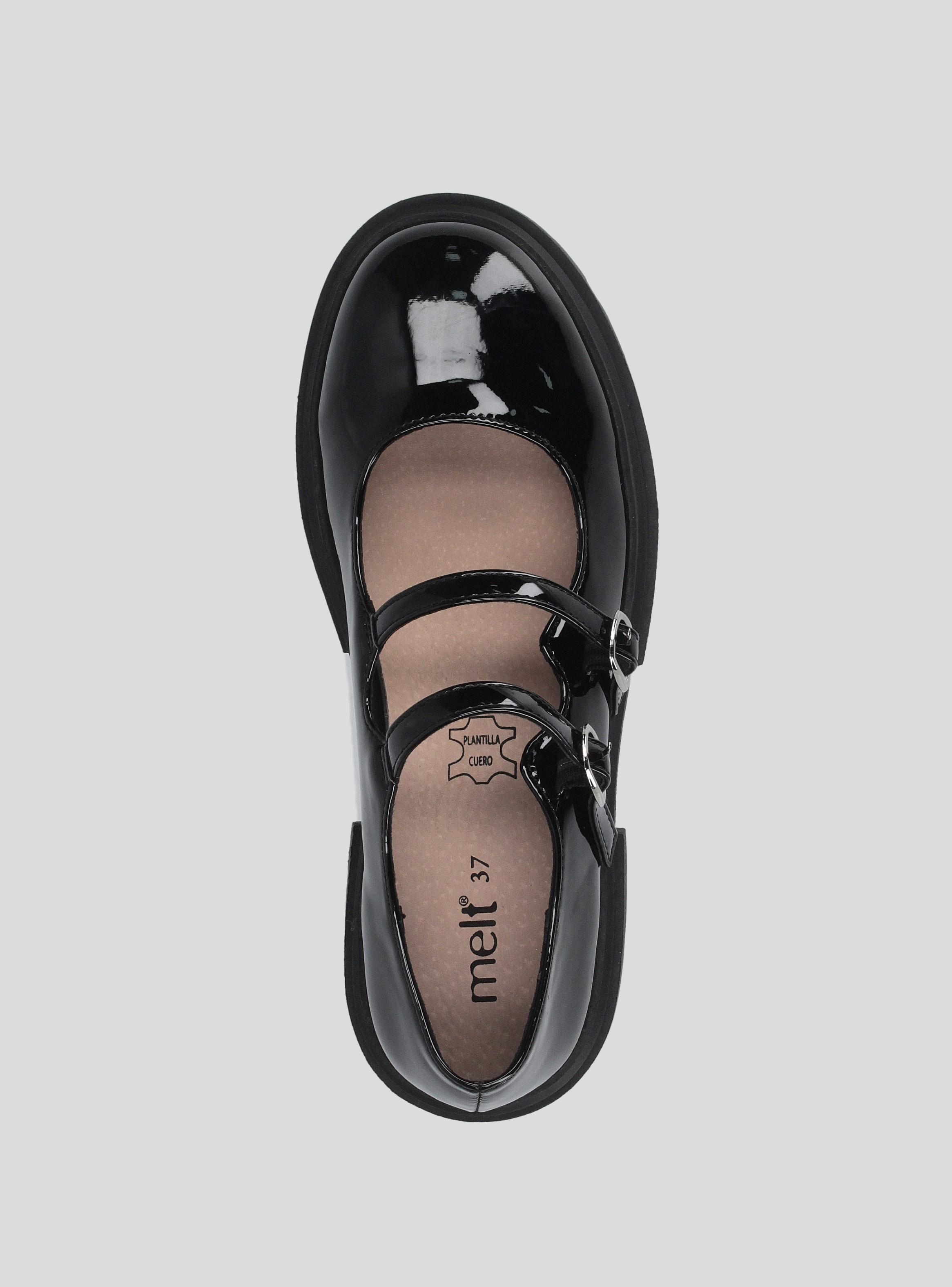 Mocasín Mery Jean Dos Tiras con Hebilla Niña-3