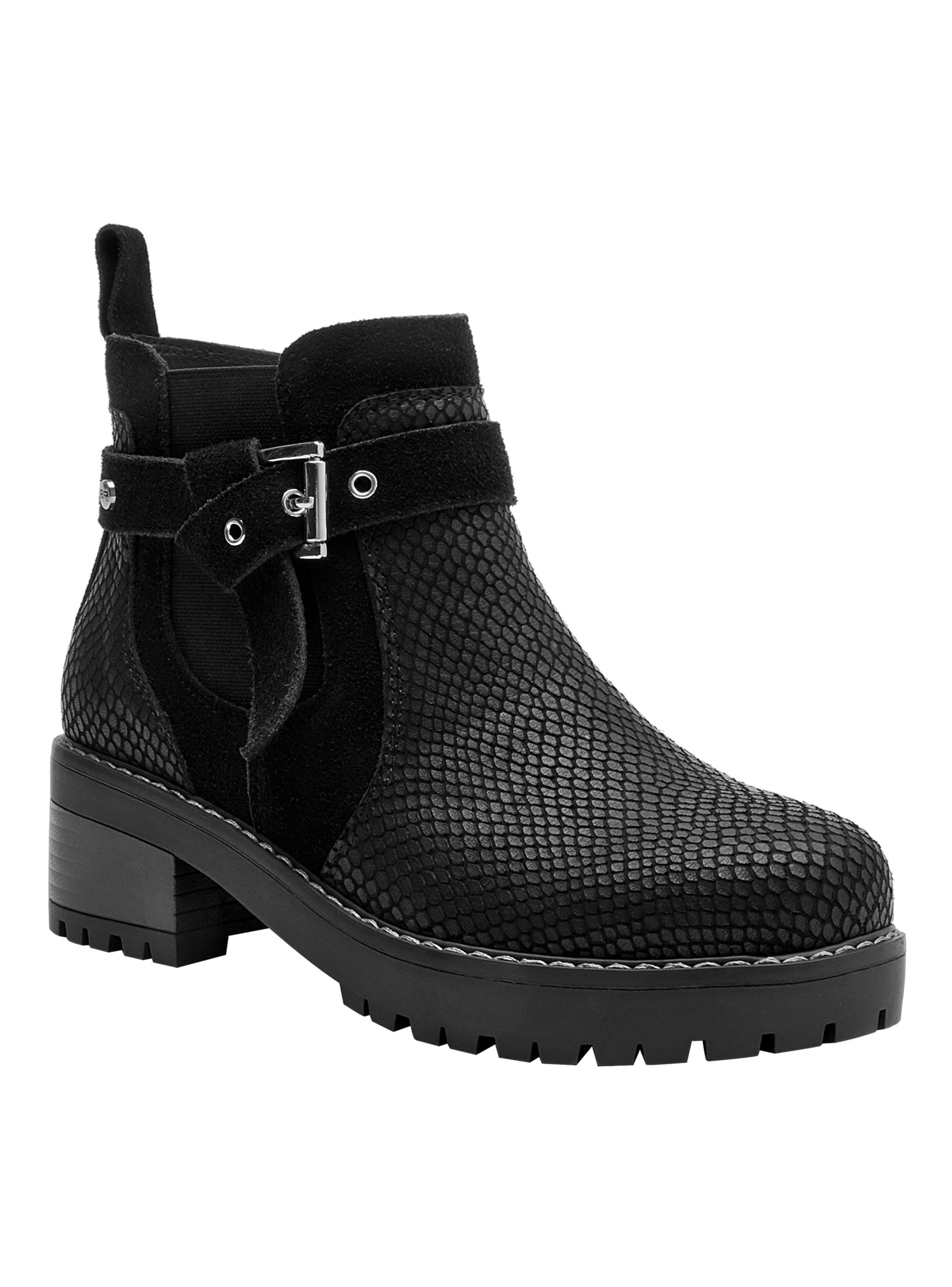 Botín Cuero Texturizado Brm0203 Mujer-1