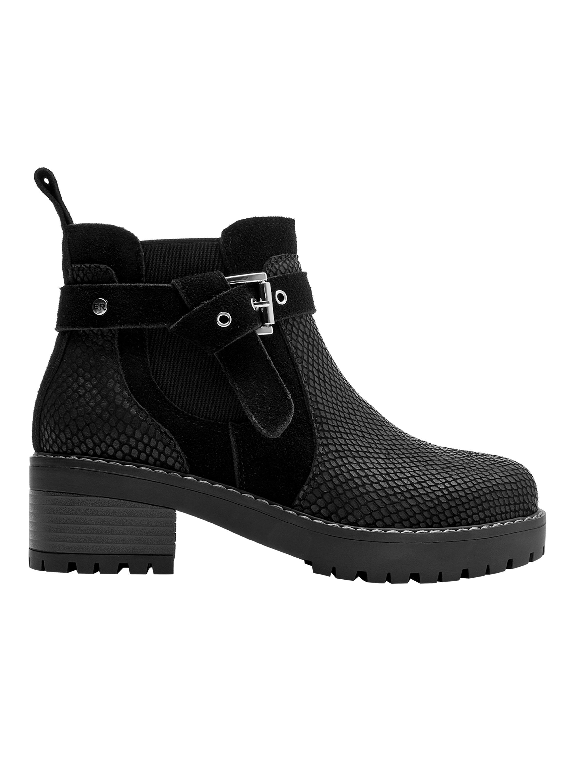 Botín Cuero Texturizado Brm0203 Mujer-0