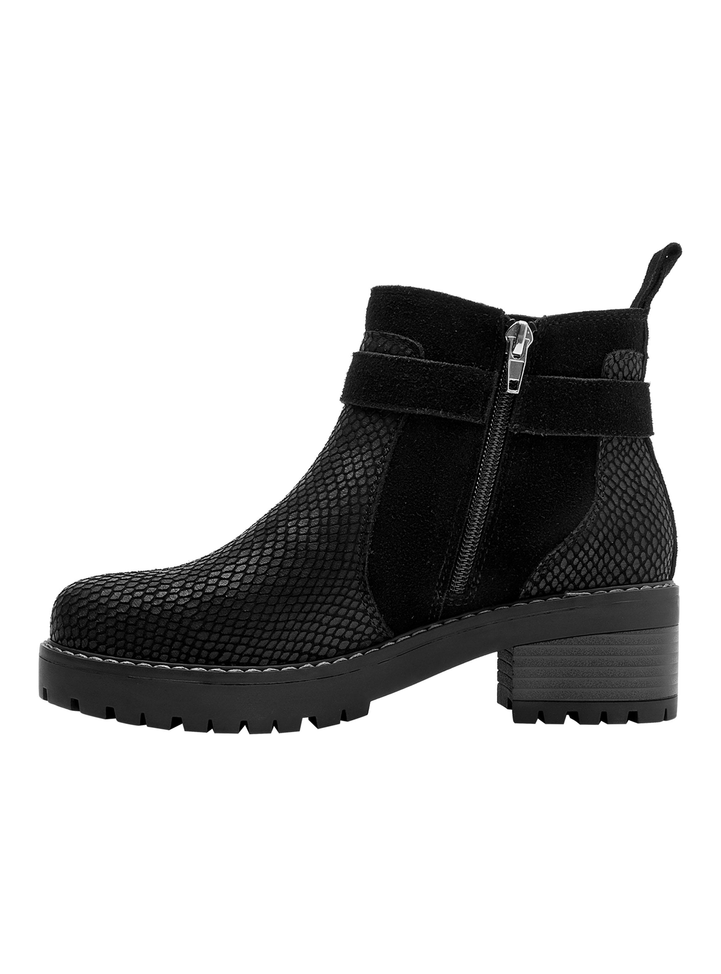 Botín Cuero Texturizado Brm0203 Mujer-2