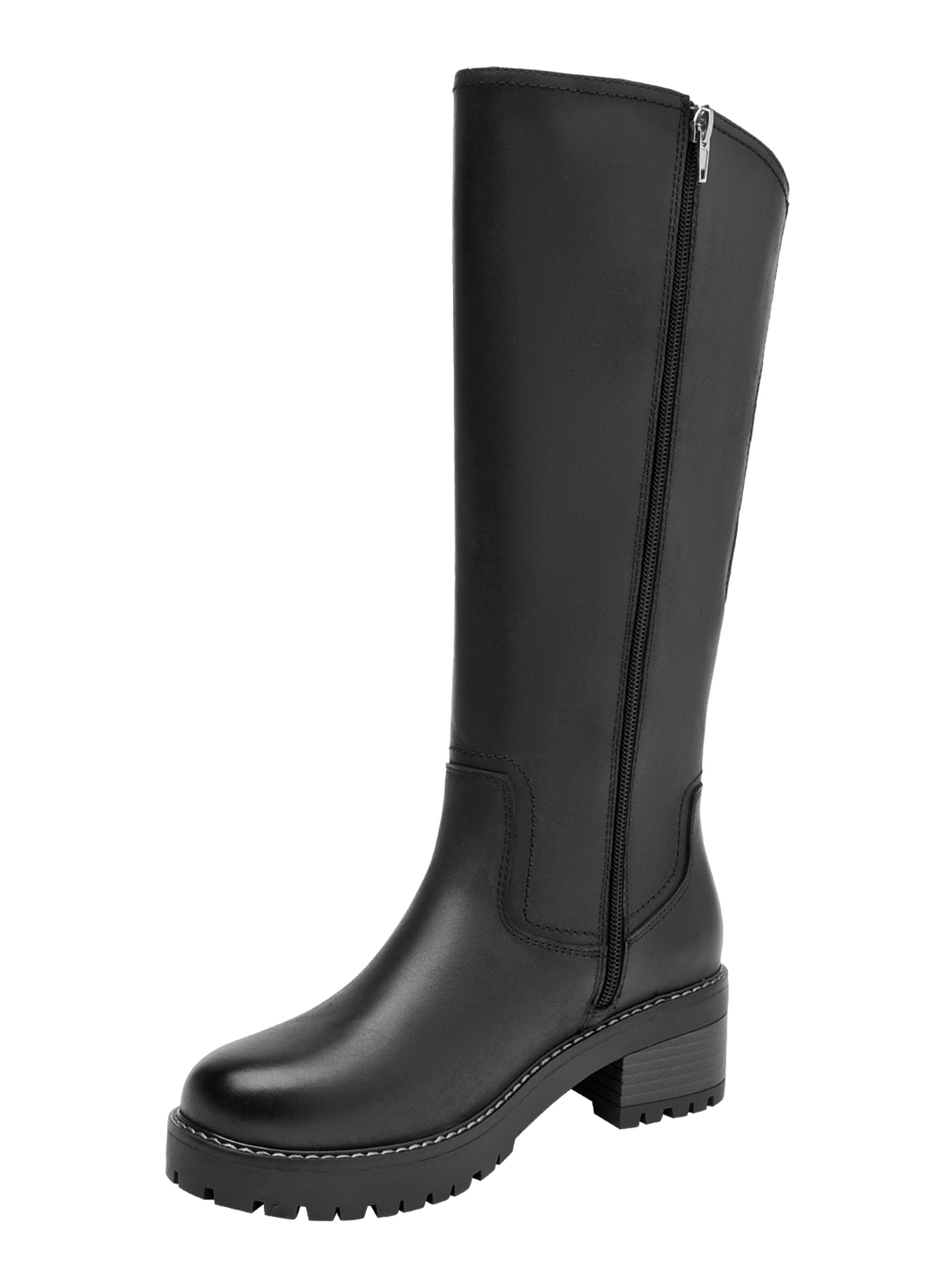 Bota Brm0205 Larga Lisa Cuero Mujer-3