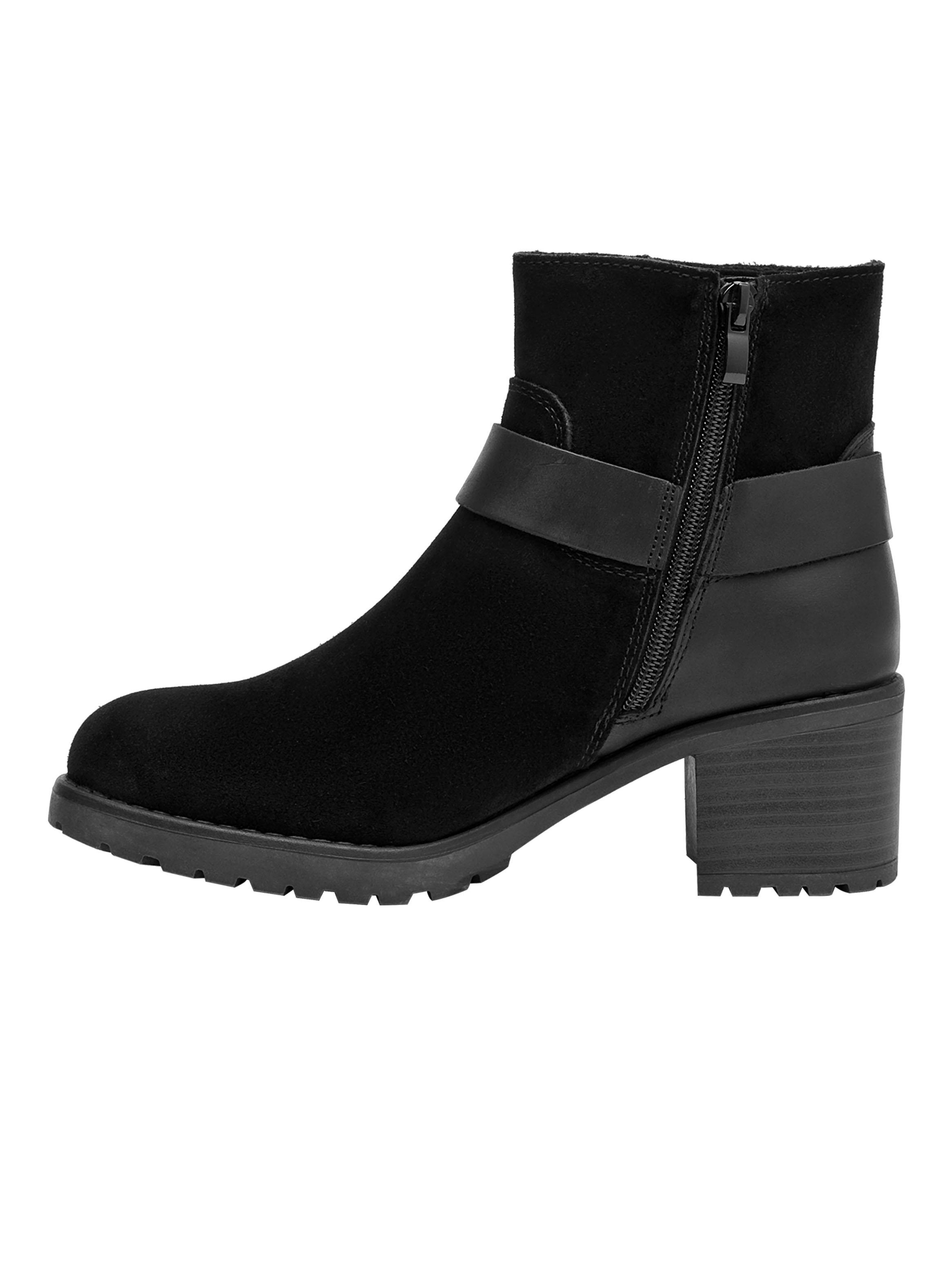 Botín Mujer Taco Cuadrado Brm0271 Cuero-3