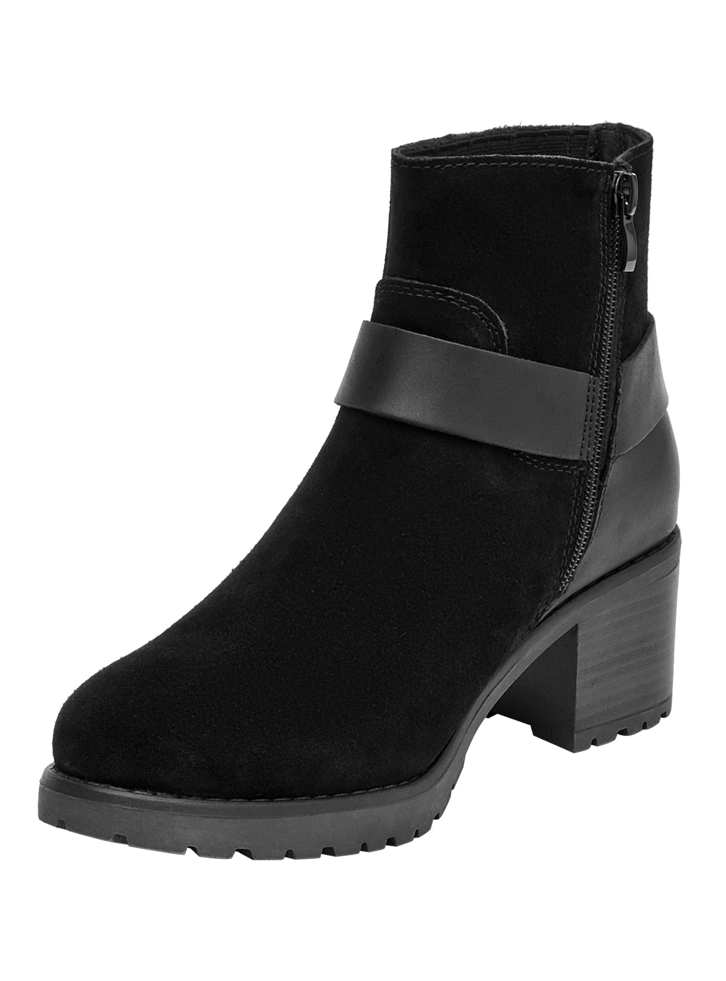 Botín Mujer Taco Cuadrado Brm0271 Cuero-2