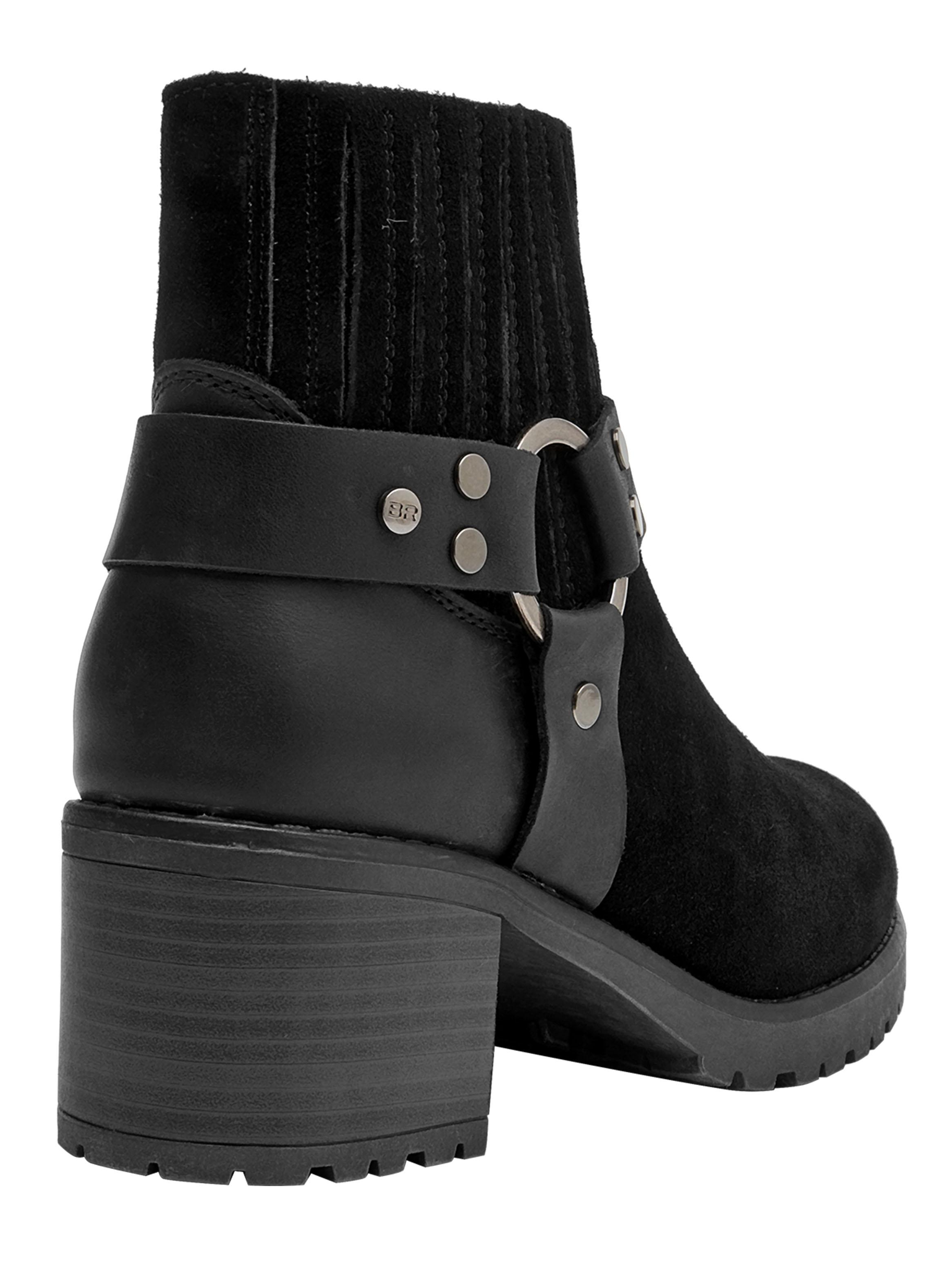 Botín Mujer Taco Cuadrado Brm0271 Cuero-4