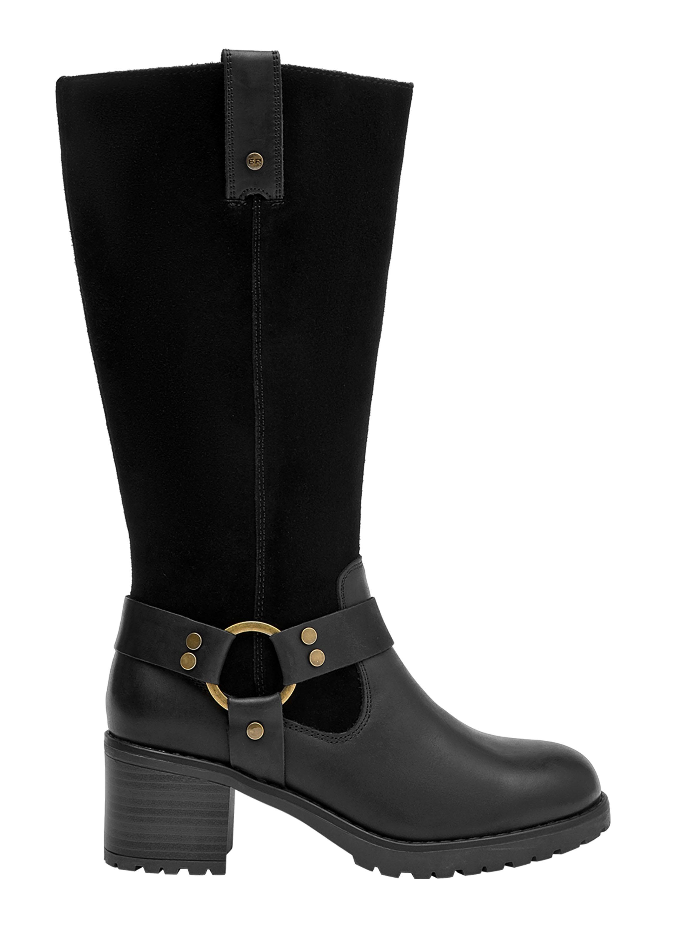 Bota Brm0272 Dos Texturas Cuero Mujer-0