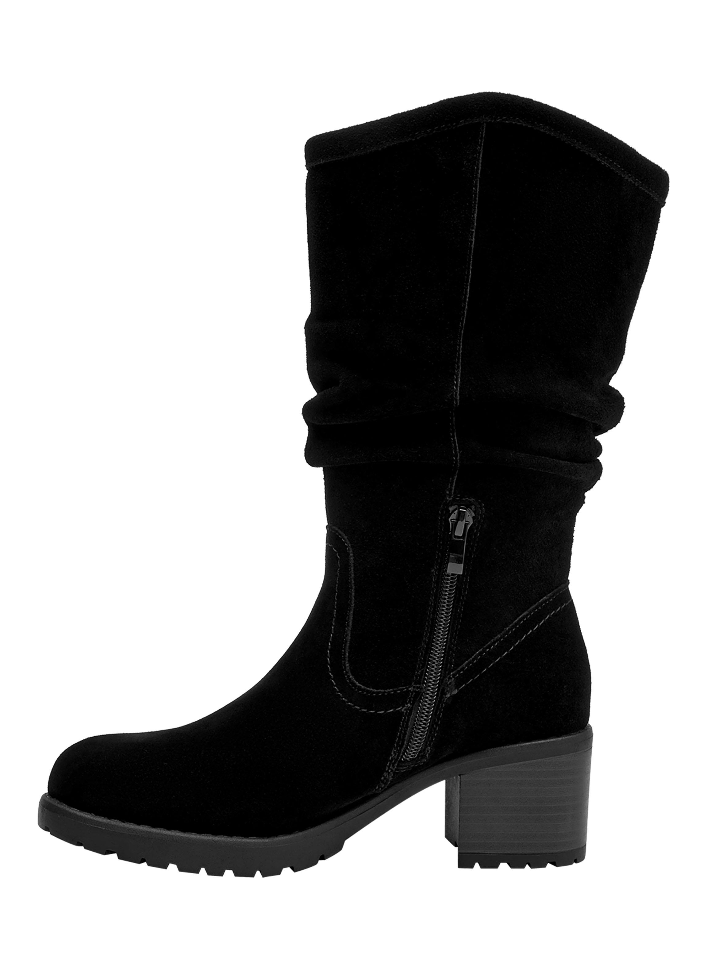 Bota Brm0273 Cuero Arrugada y Flecos Mujer-2
