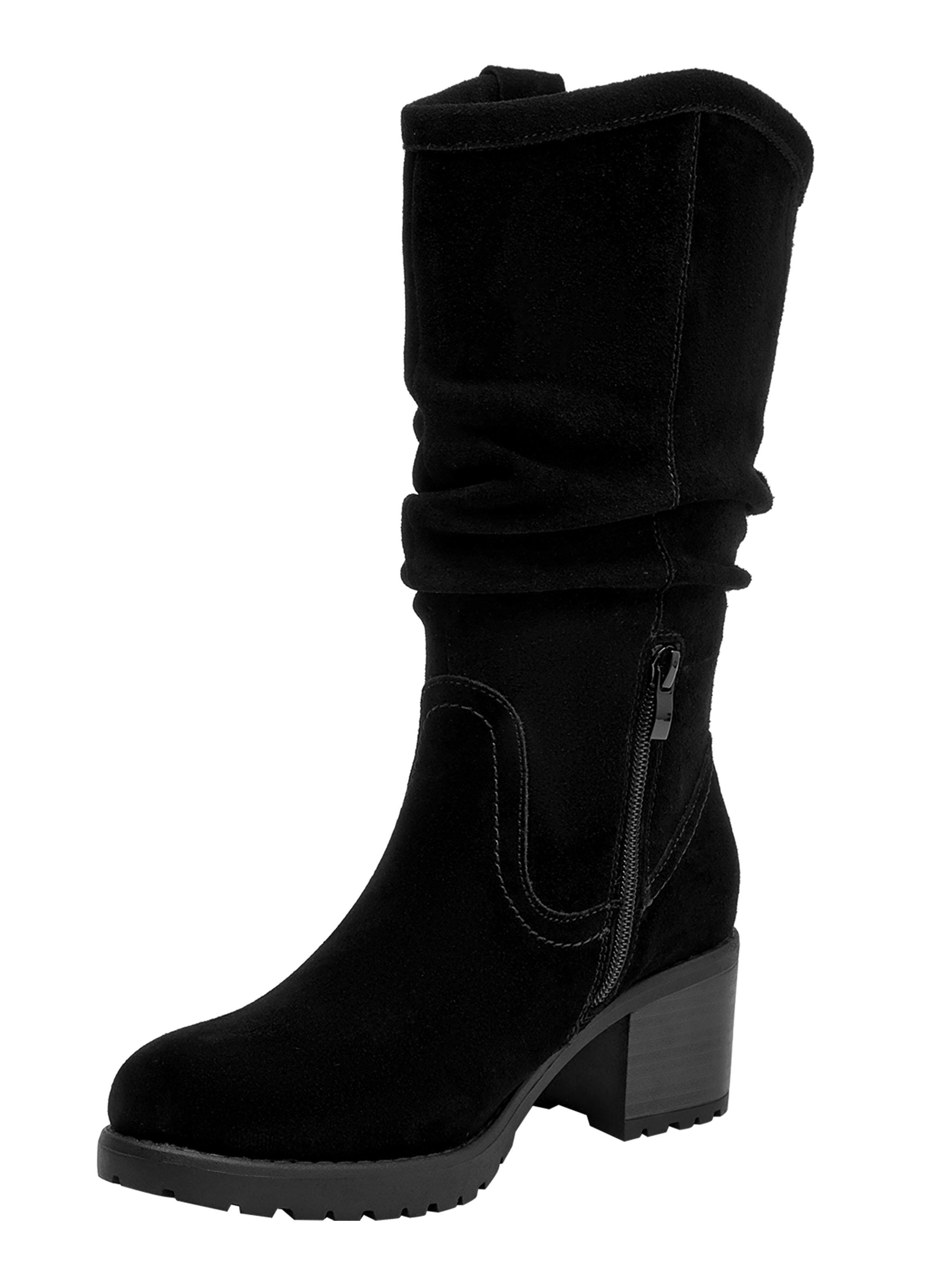 Bota Brm0273 Cuero Arrugada y Flecos Mujer-3