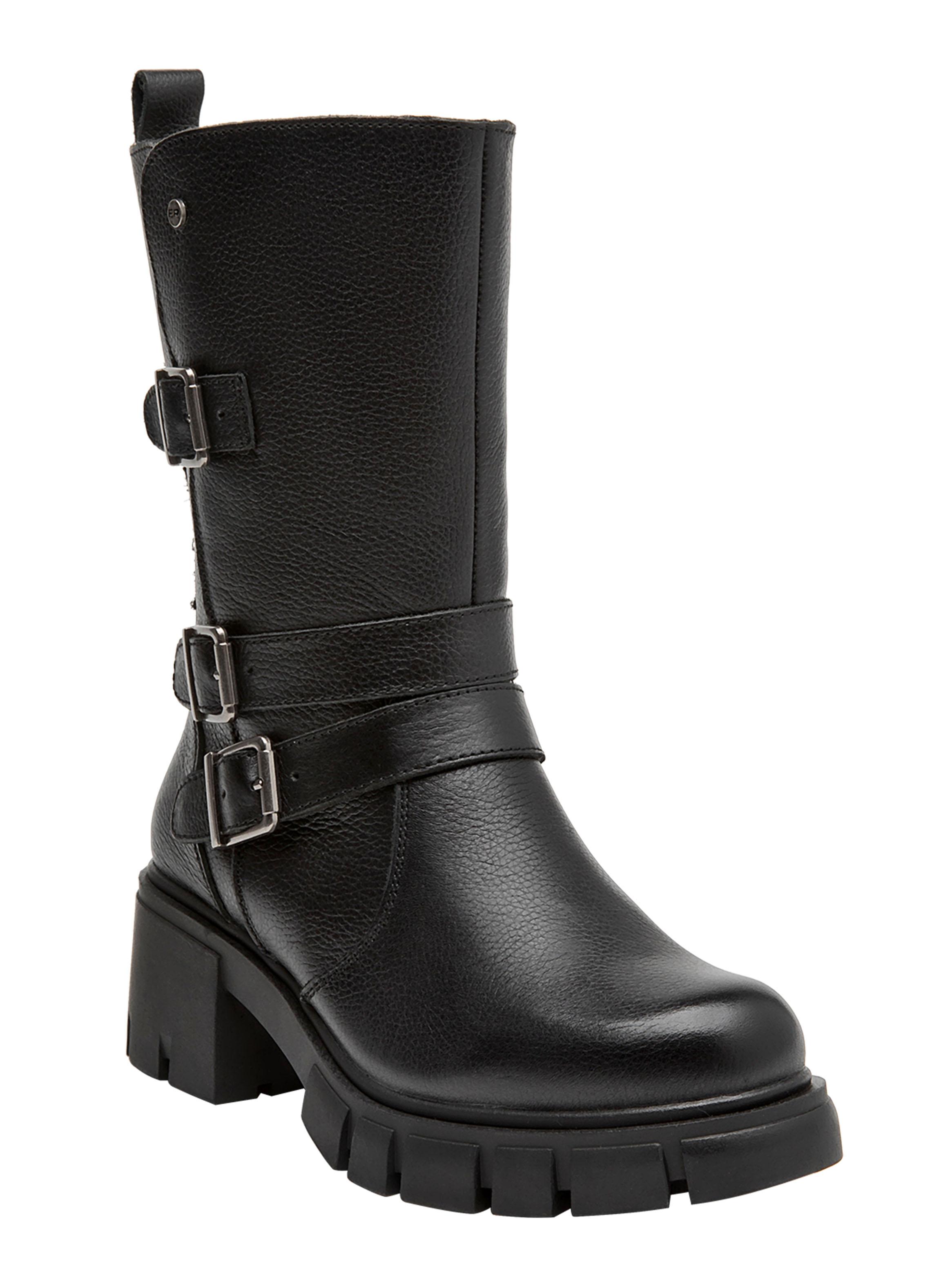 Bota Brm0280 Larga Taco Cuadrado Cuero Mujer-1