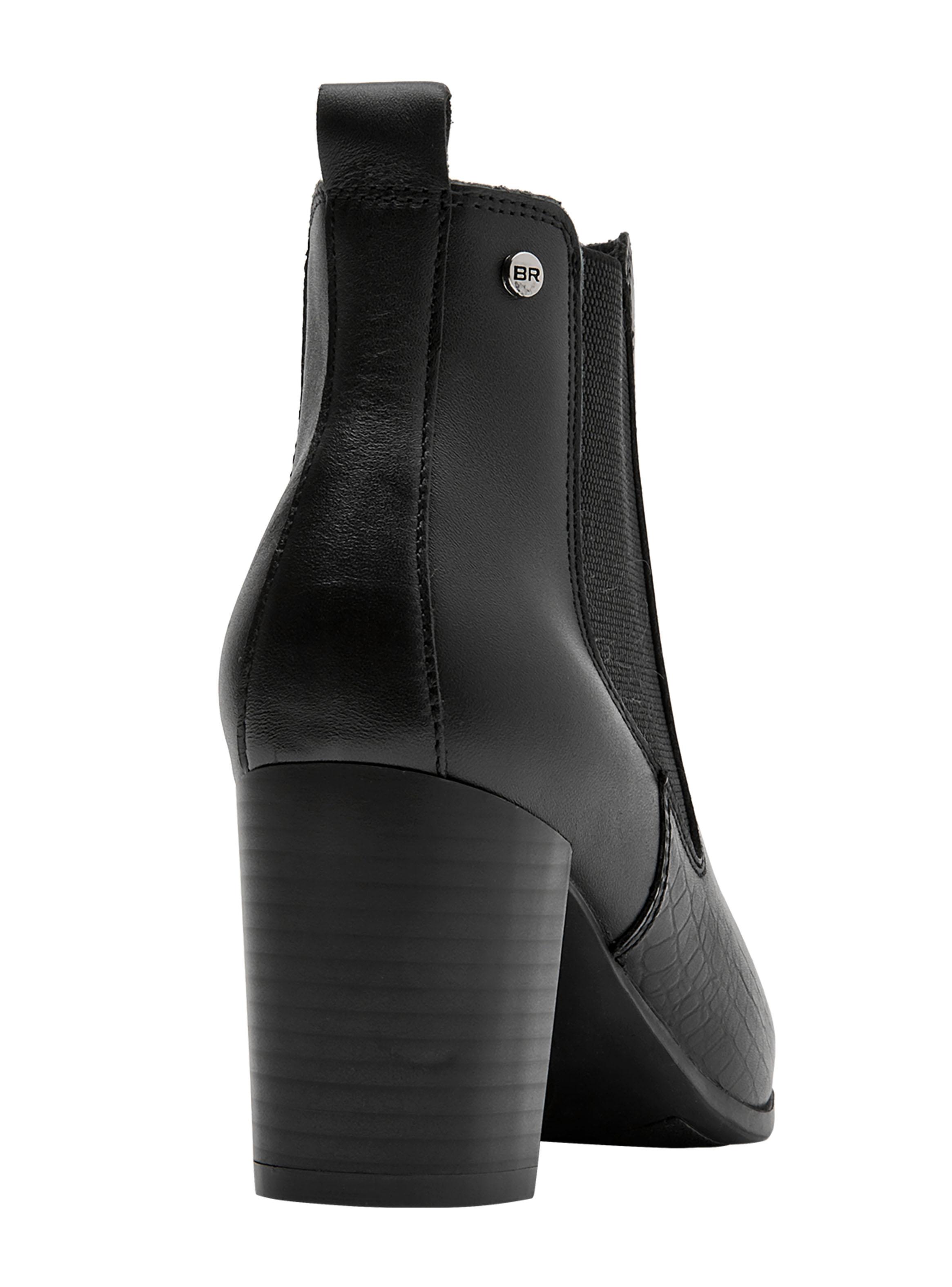 Botín Brm0305 Cuero Puntera Fina y Taco Alto Mujer-4