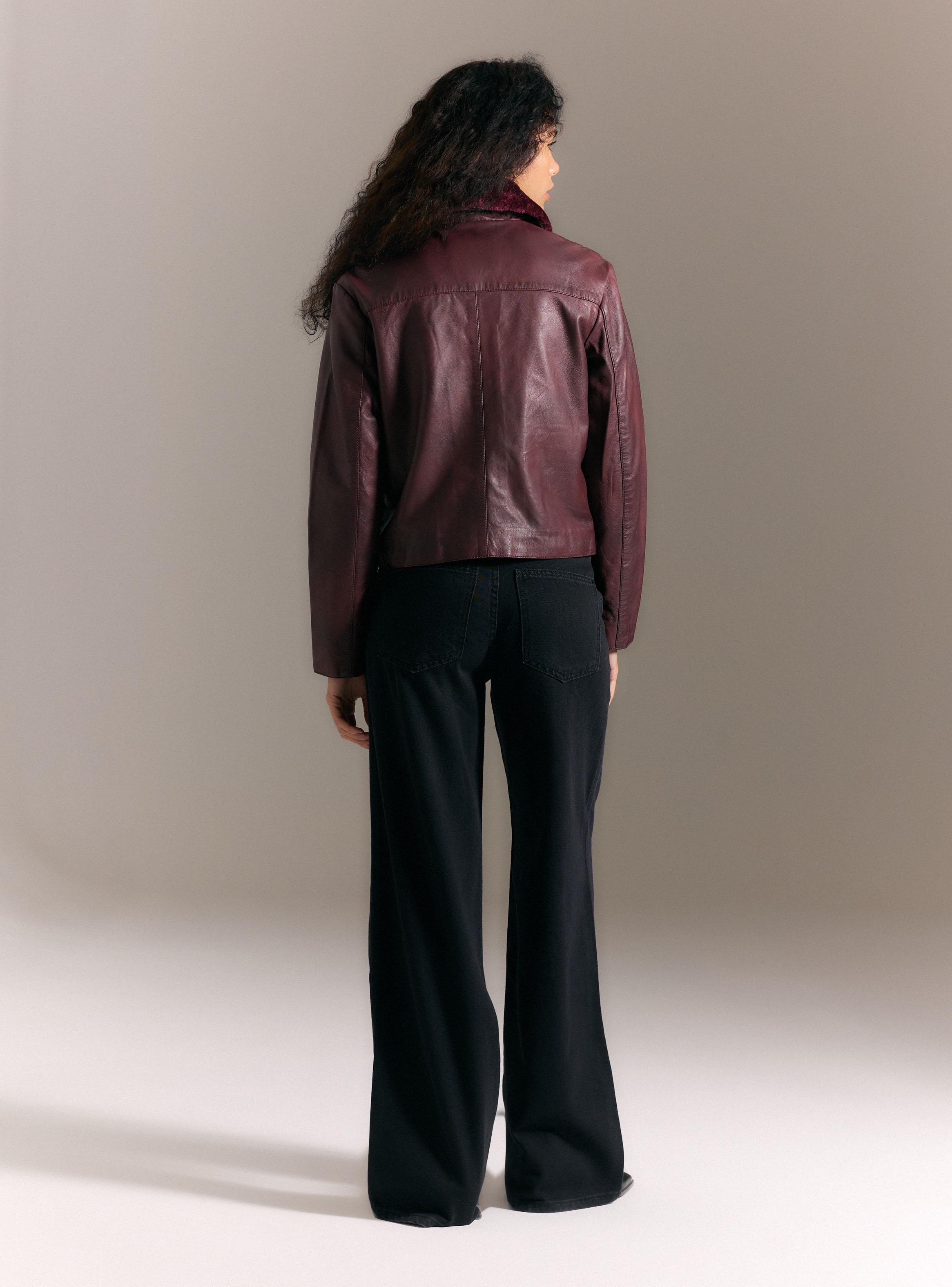 Chaqueta de Cuero Solapas Piel Desmontable Limited Edition-5