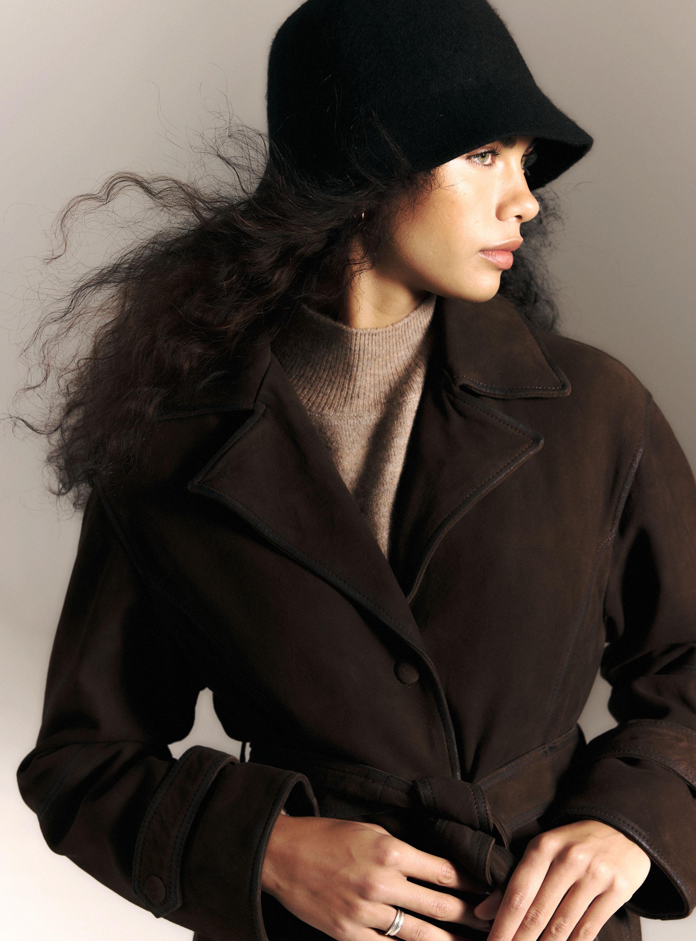 Chaqueta Gamuza Trench con Cinturón Lazado Limited Edition-2