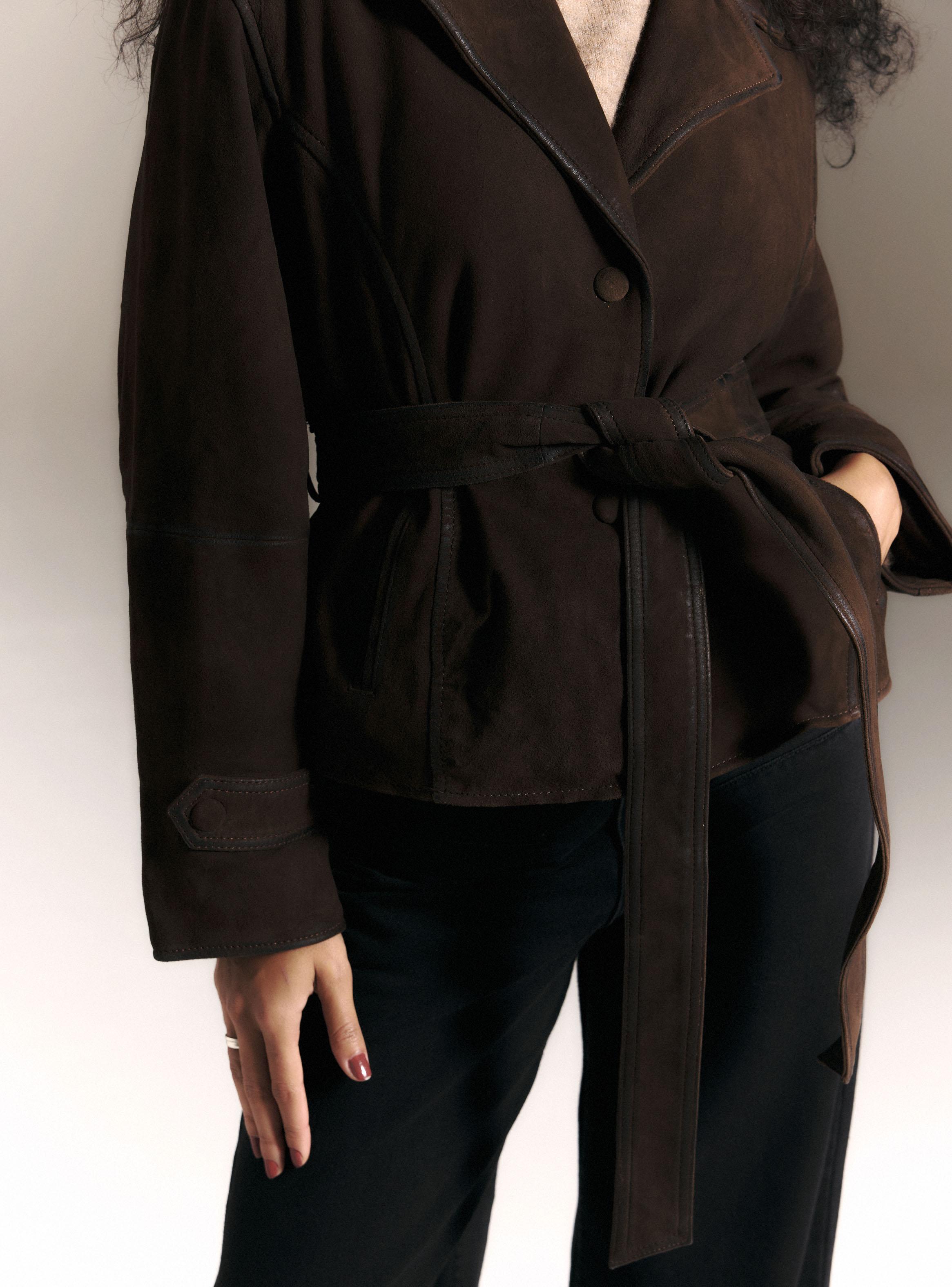 Chaqueta Gamuza Trench con Cinturón Lazado Limited Edition-3