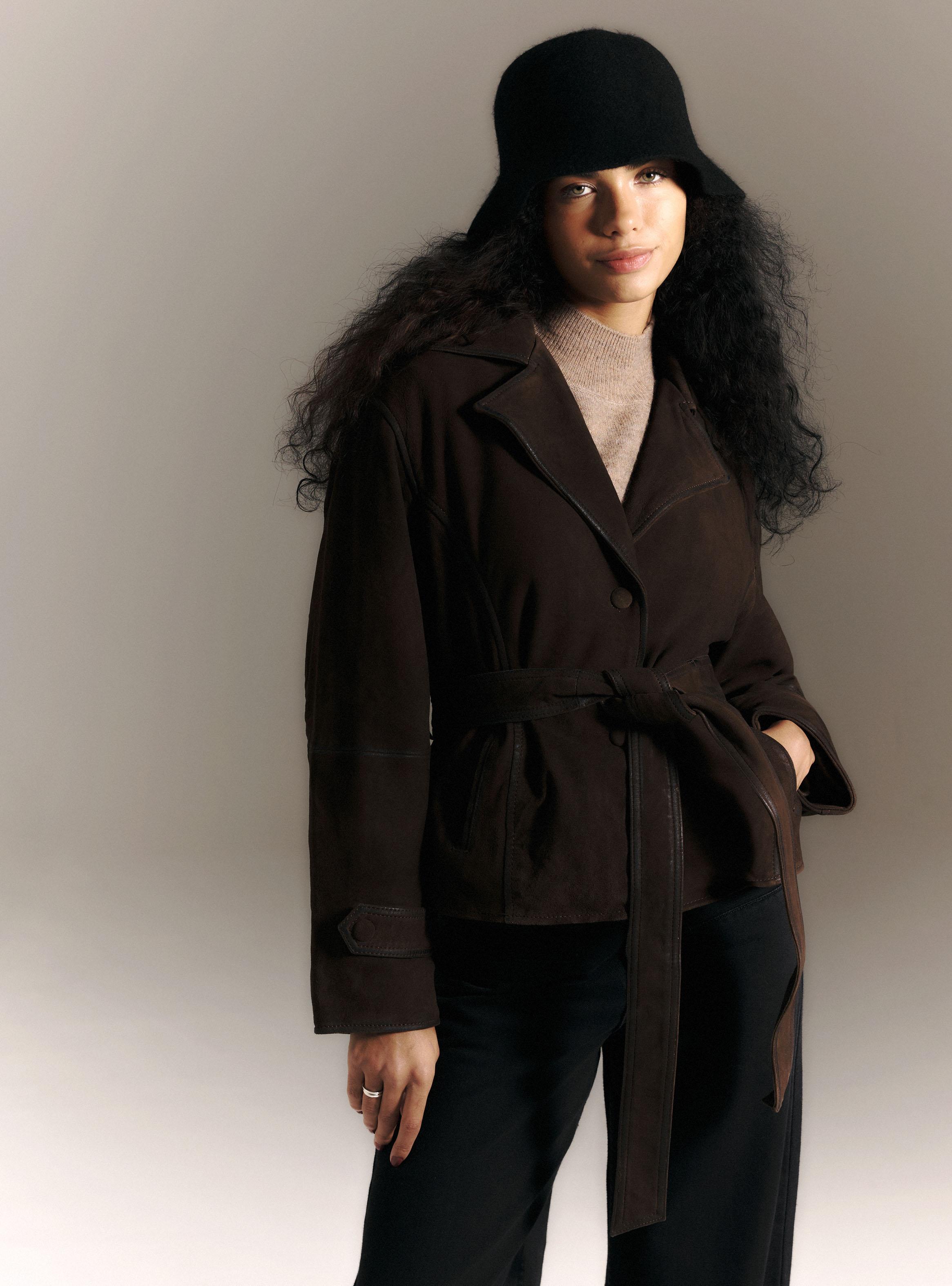 Chaqueta Gamuza Trench con Cinturón Lazado Limited Edition-0