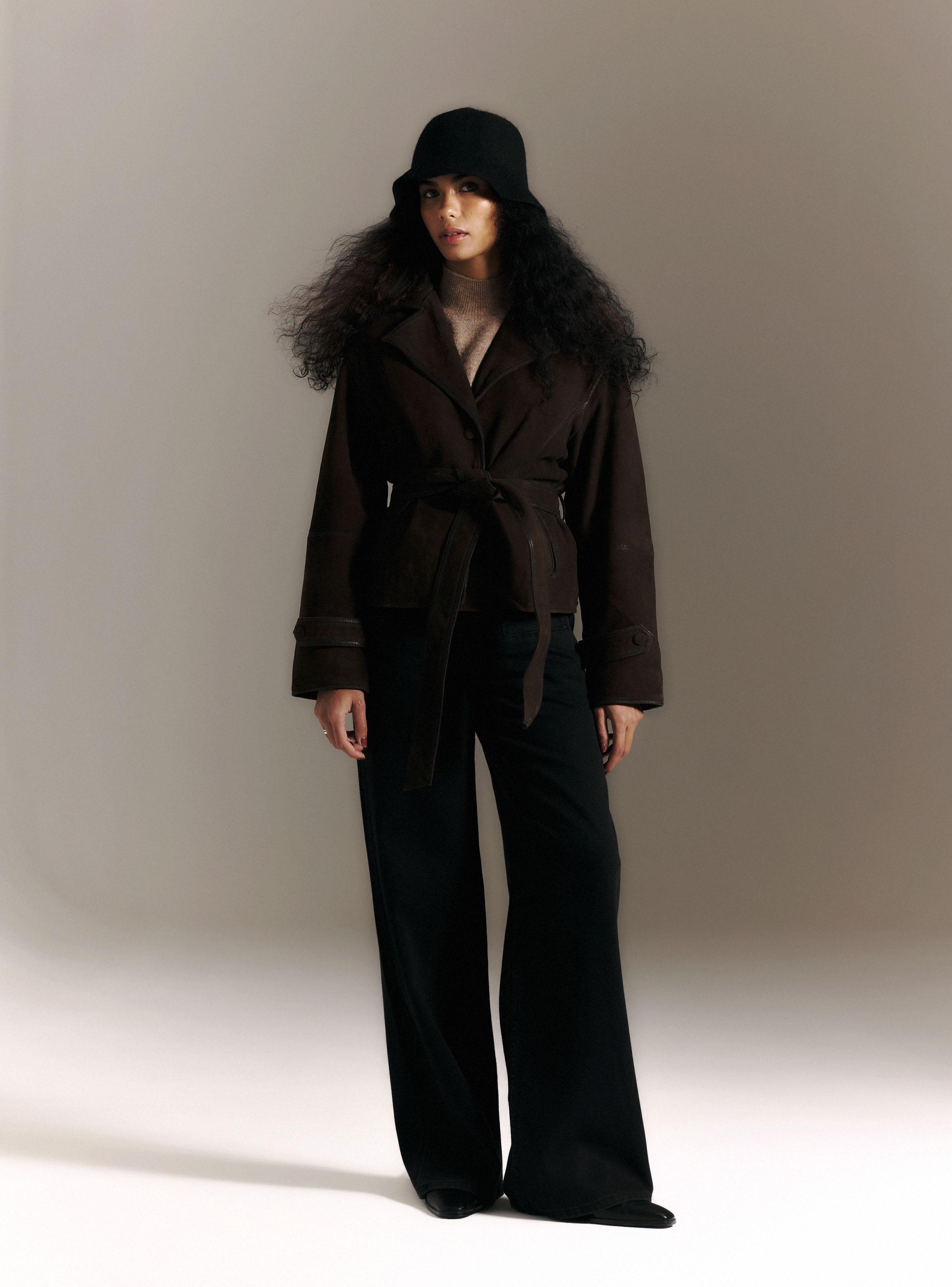 Chaqueta Gamuza Trench con Cinturón Lazado Limited Edition-4