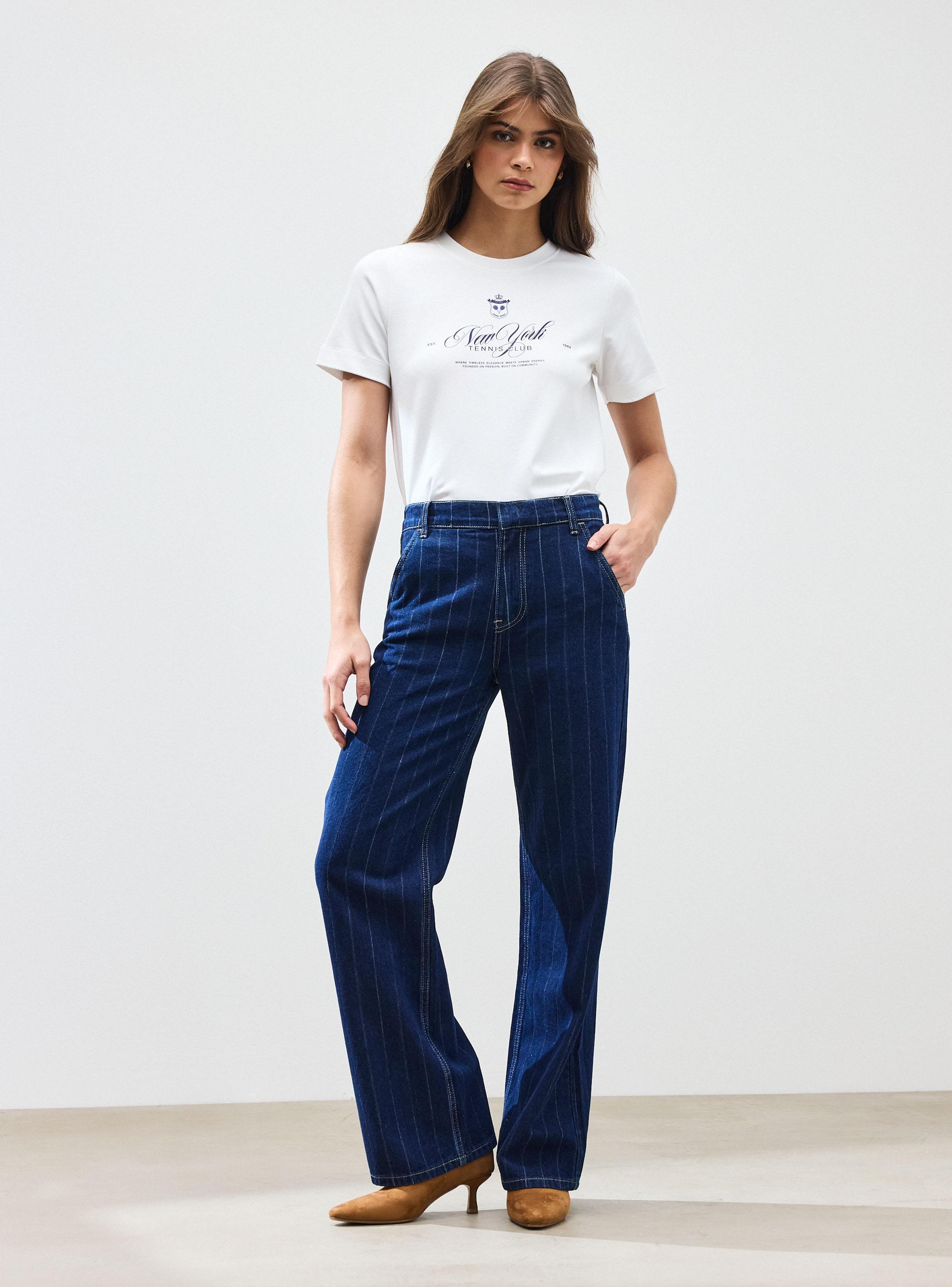 Jeans Wide Leg Rayas Cierre Sastrero-4