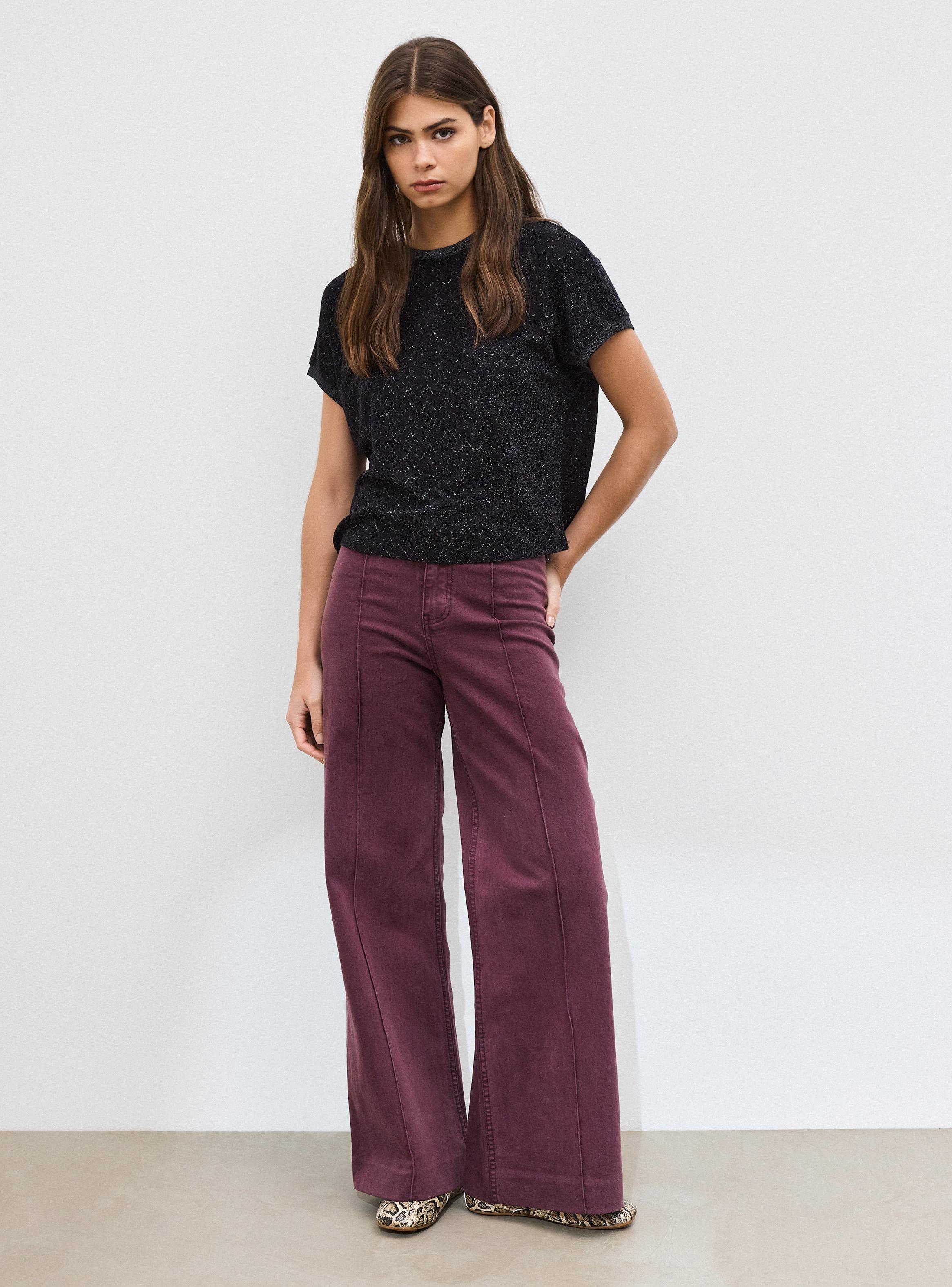 Polera Hilo Metalizado Manga Corta-4