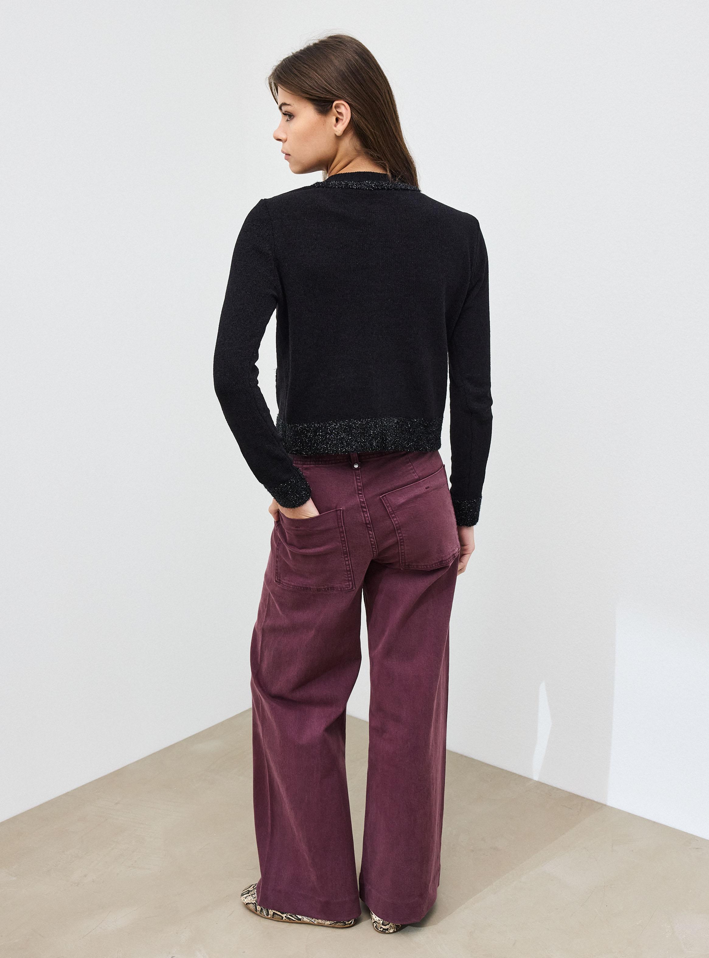 Chaleco Cárdigan Diseño Hilo Metalizado-5