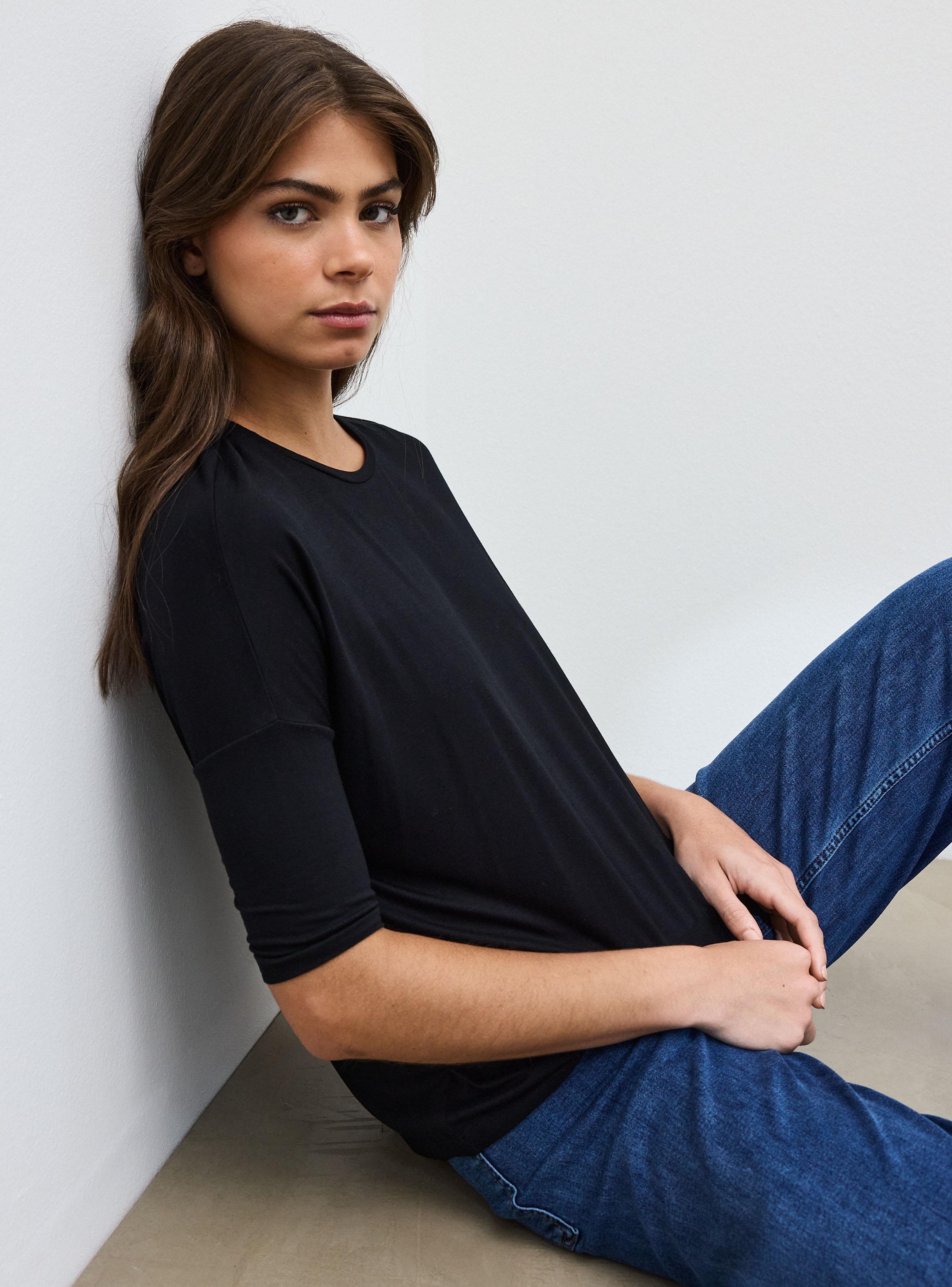 Polera Holgada Manga Tres Cuartos-2