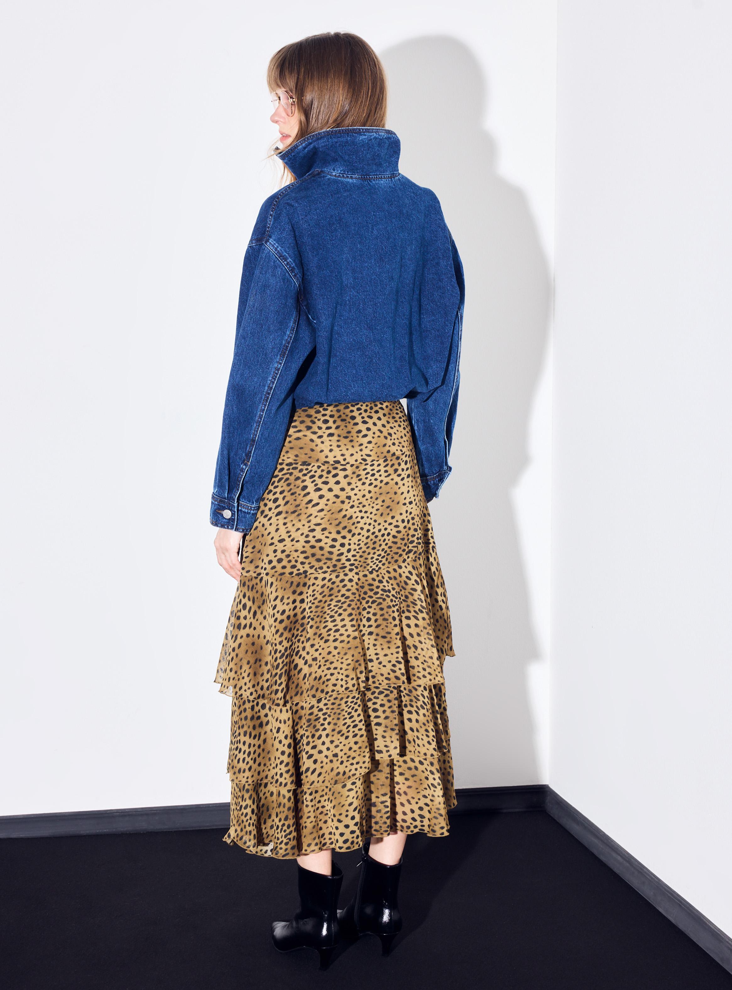 Chaqueta Bomber Denim con Cuello Alto Funnel-5