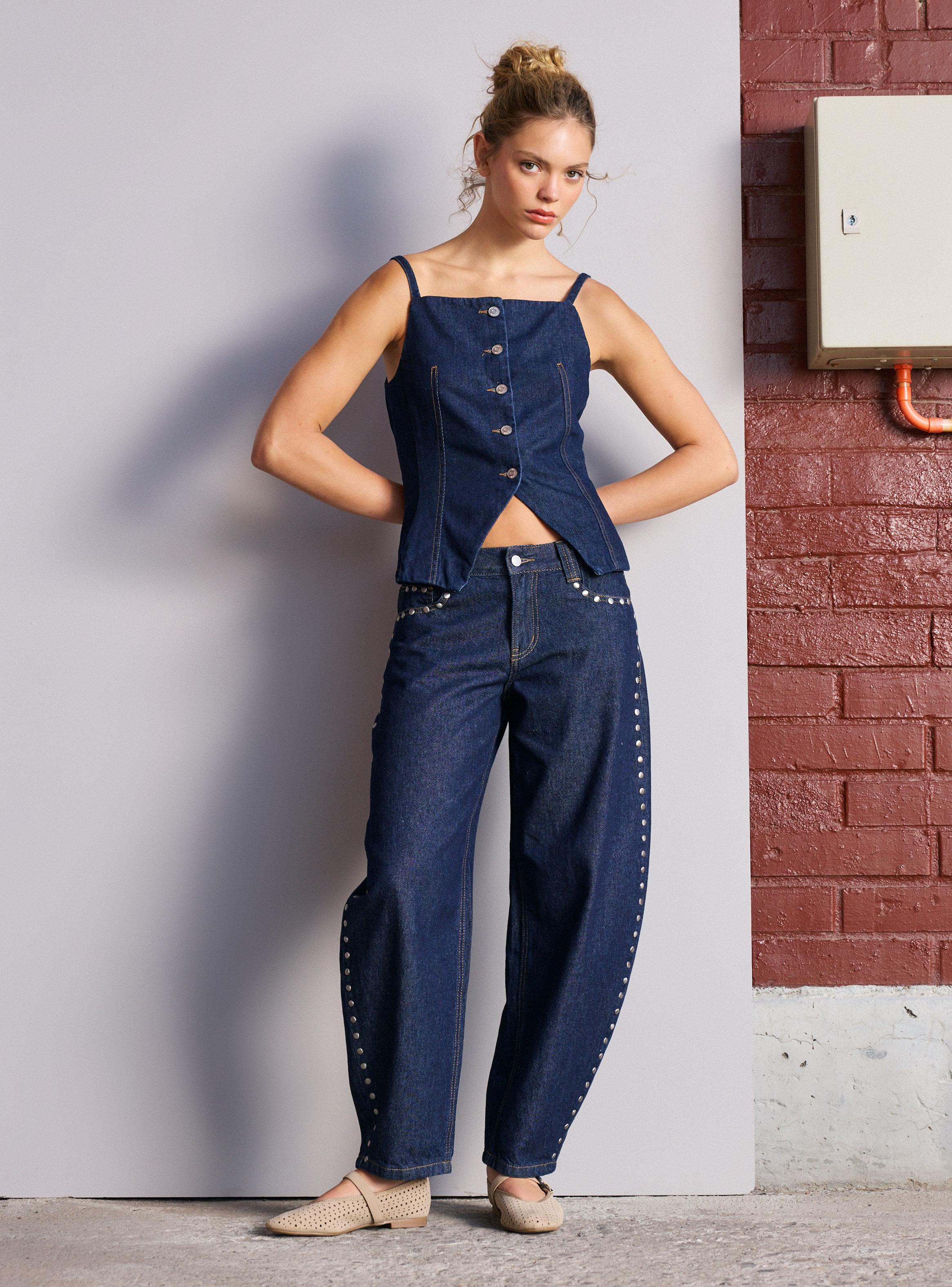 Blusa Top Pabillos Botones Delanteros-4