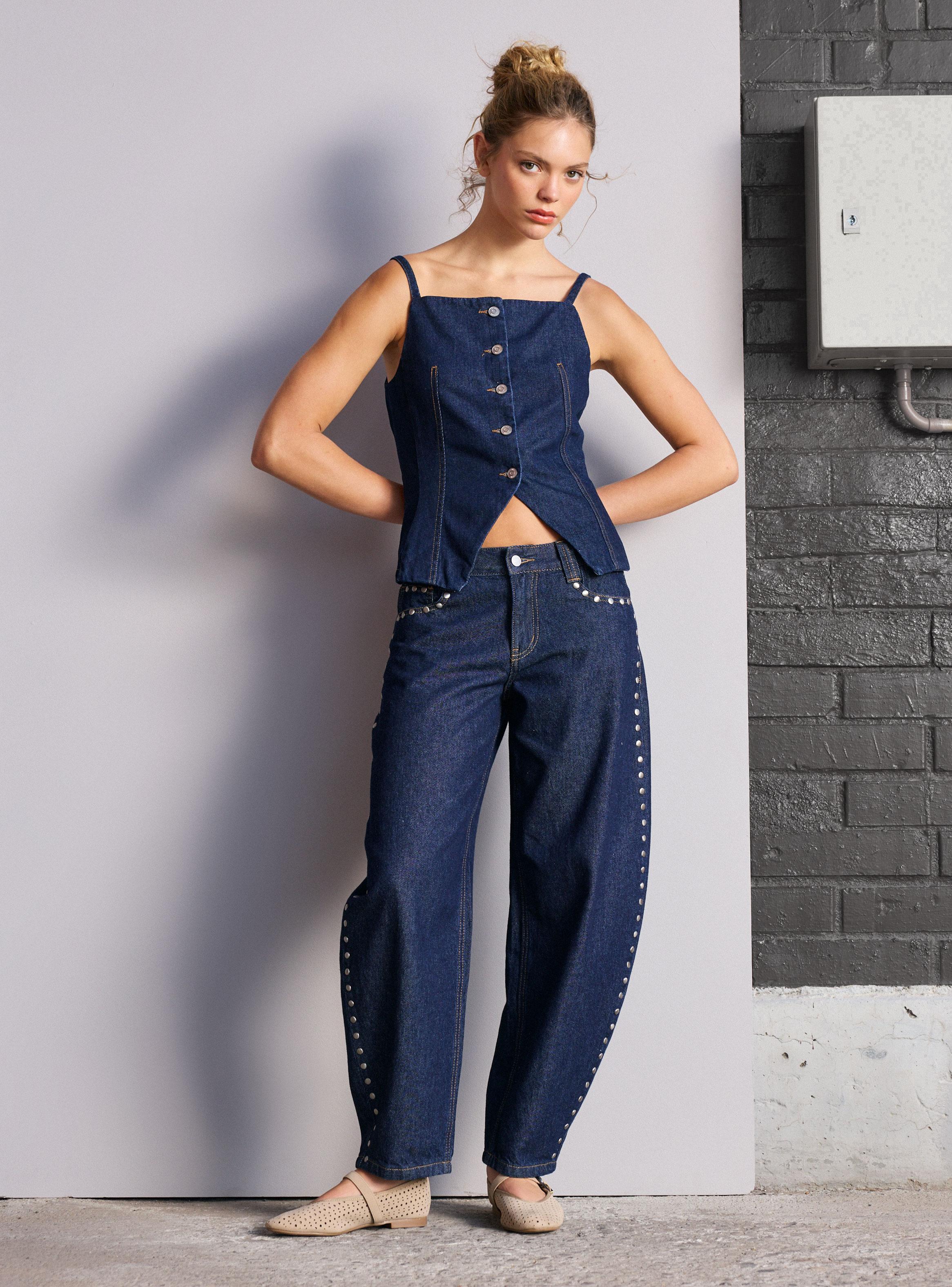 Blusa Top Pabillos Botones Delanteros-4