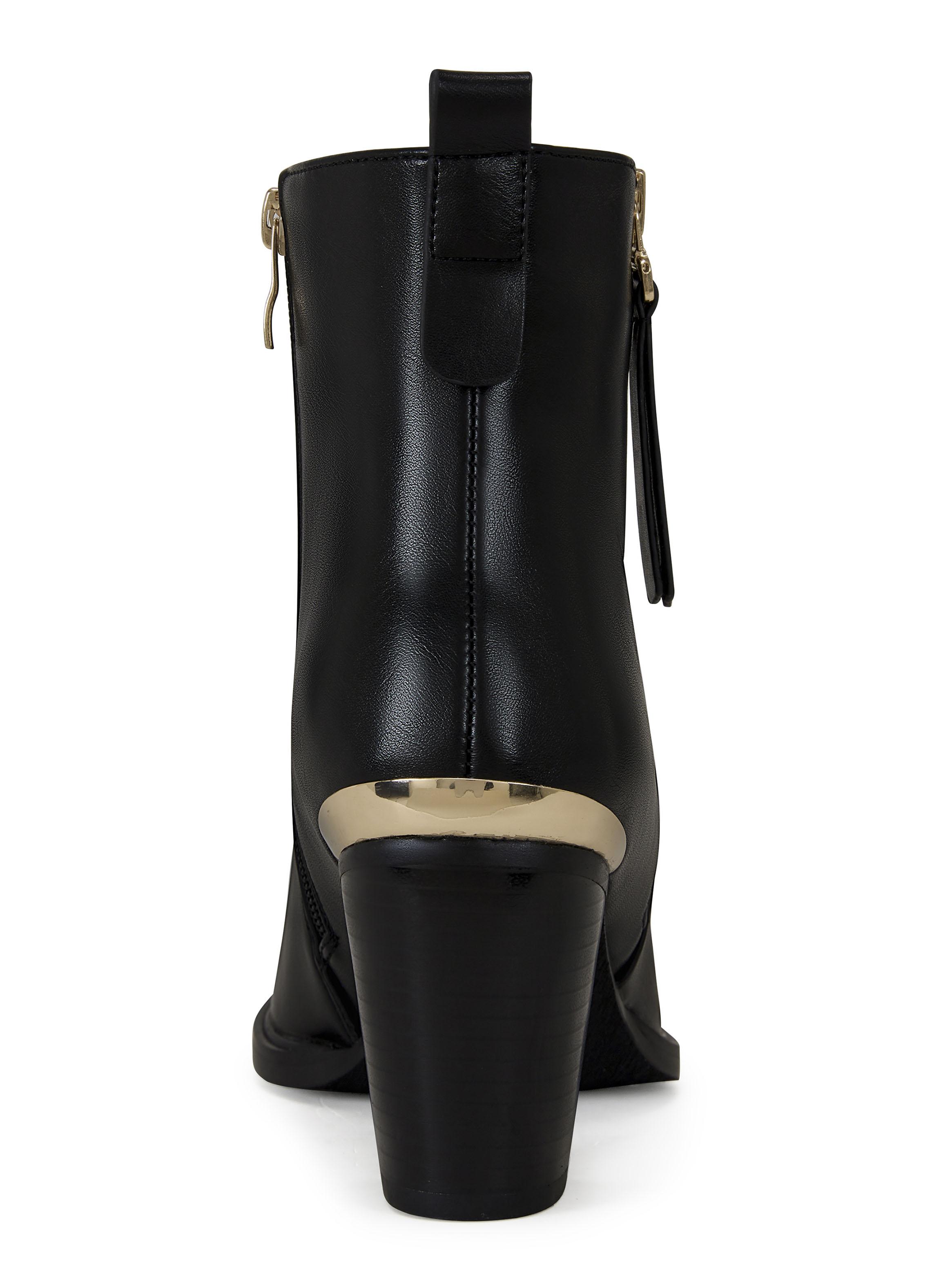 Botín Detalle en Dorado Mujer-3