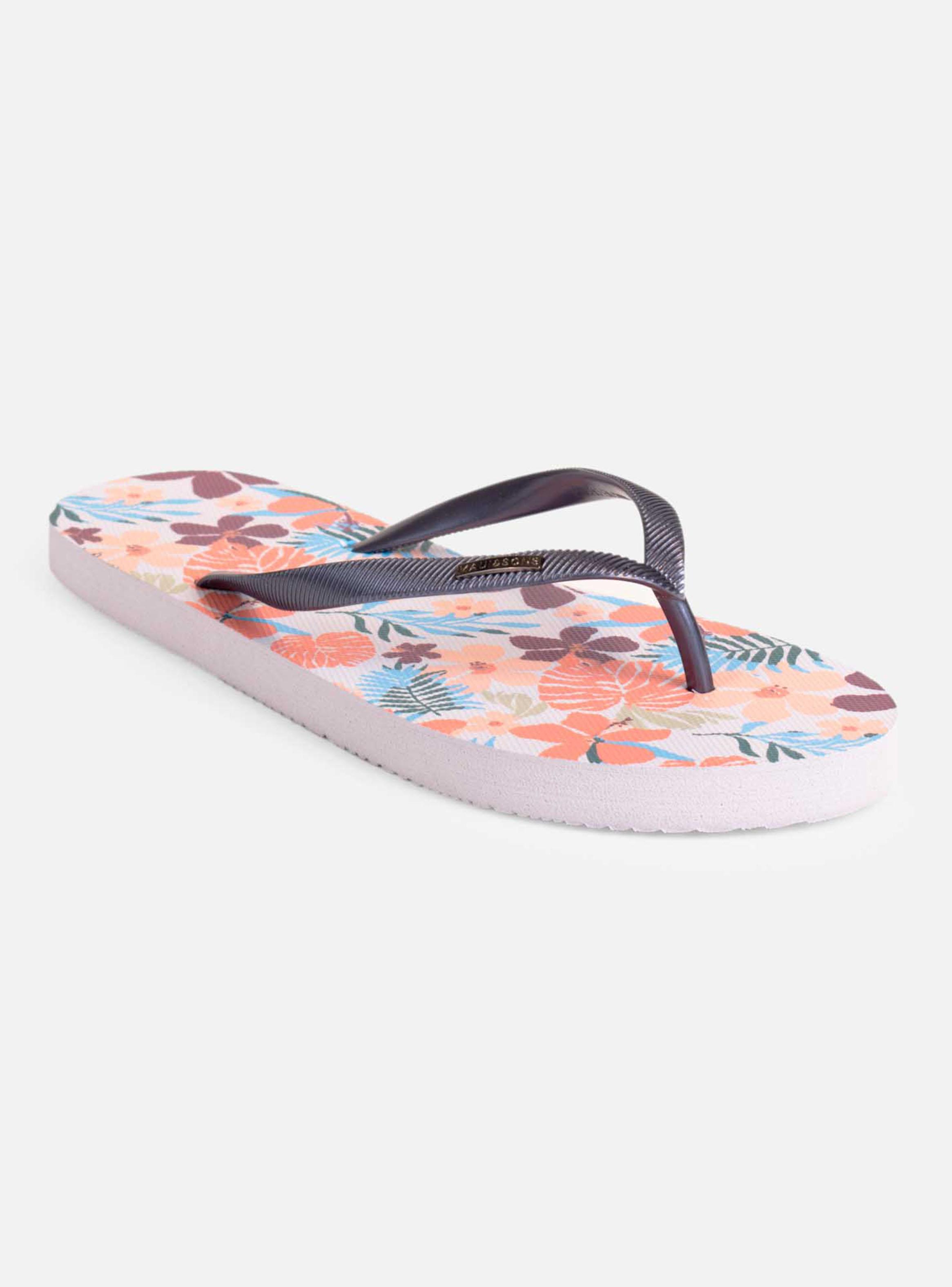 Sandalia Estampado Hojas Mujer-2