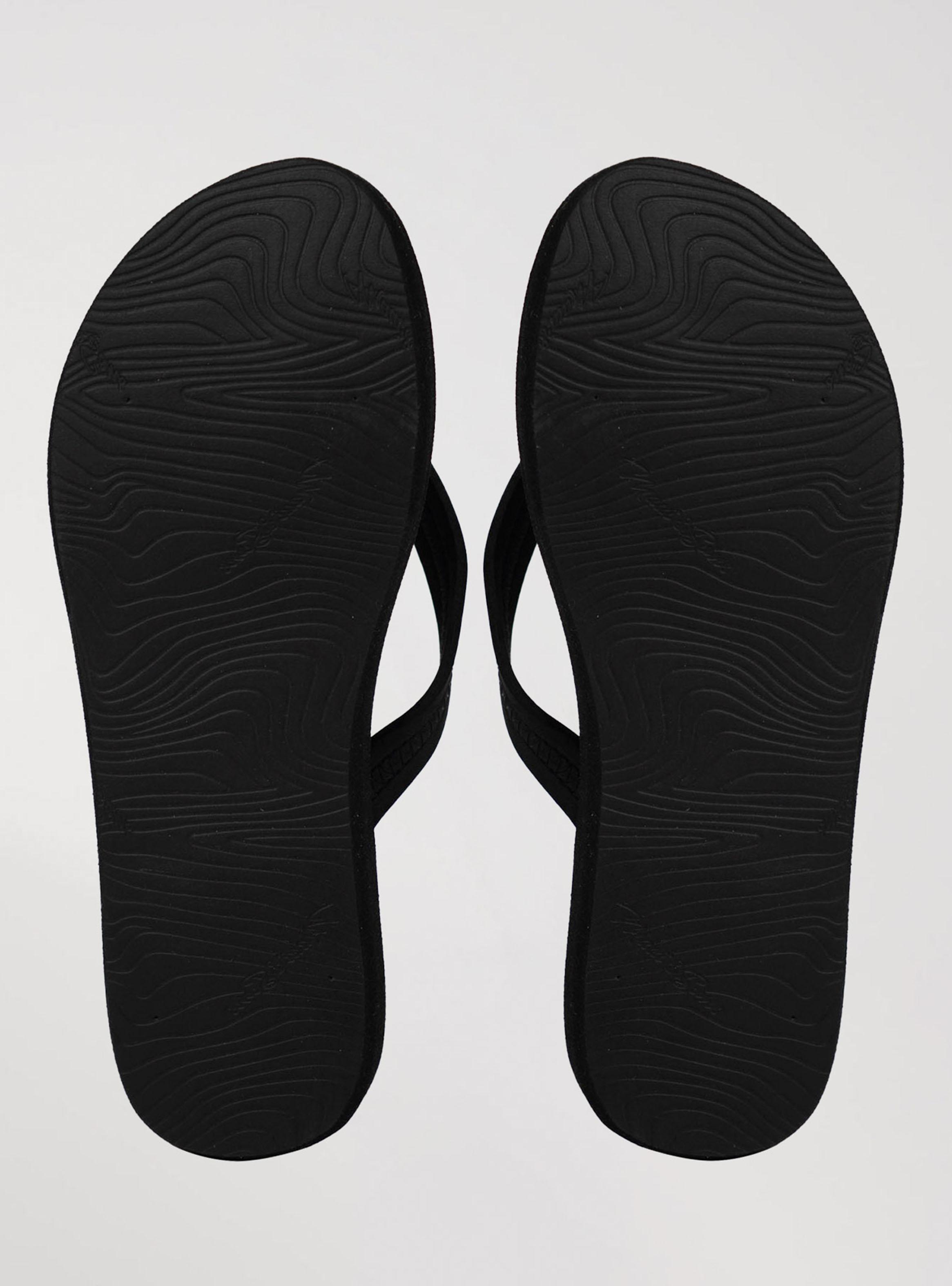 Sandalia Black Hojas Print Baja Mujer-3