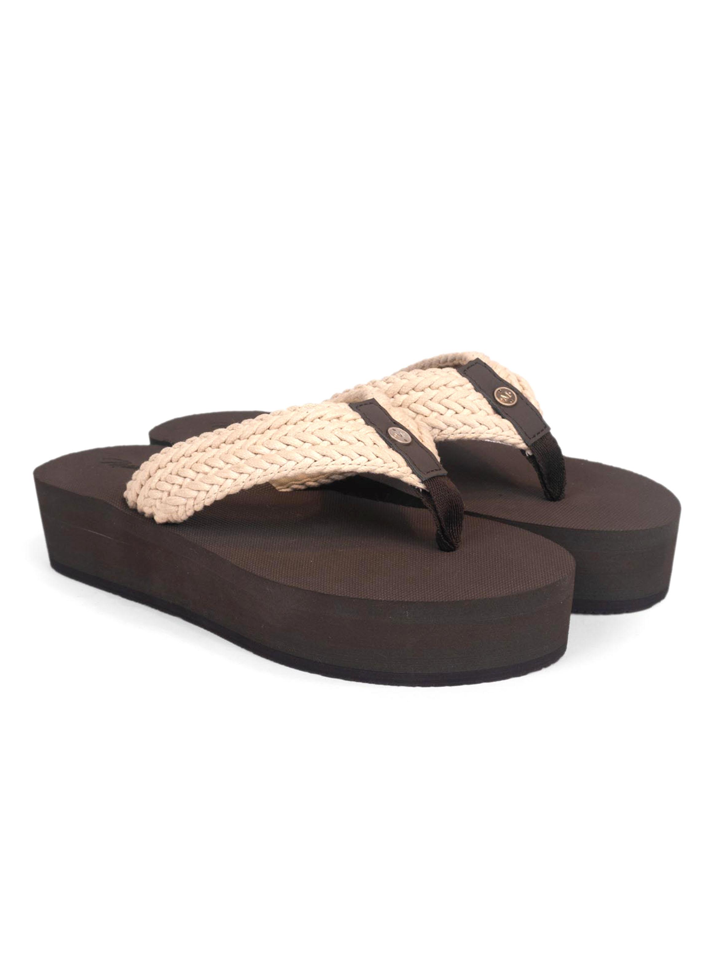 Sandalia Diseño Tejido Correa Plataforma Mujer-2