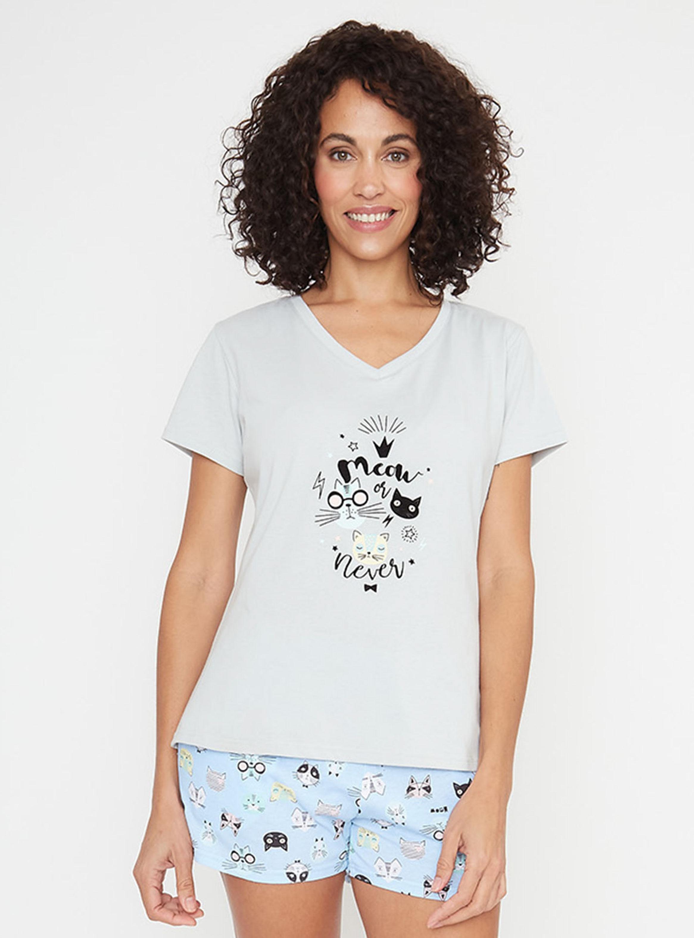 Pijama Algodón Meow Estampado-0