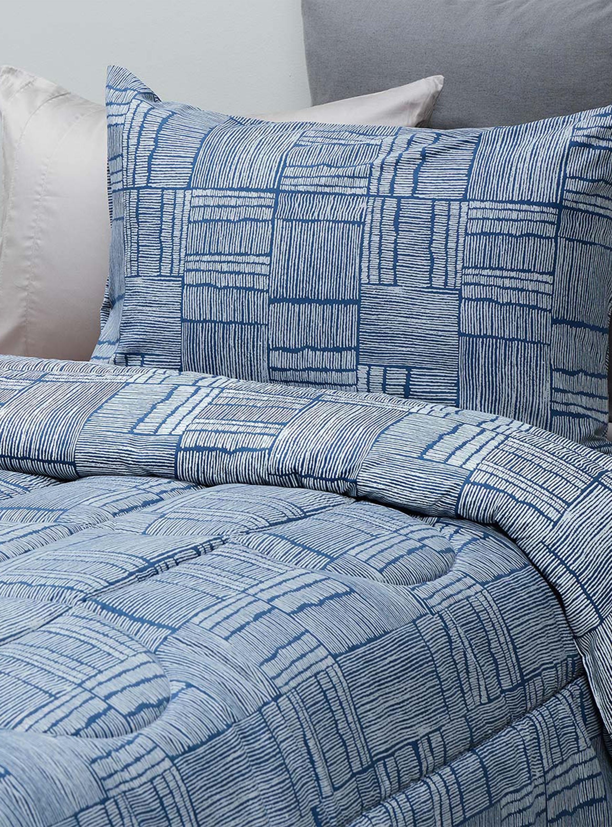 Plumón Soft Touch Lucca Navy 1.5 Plazas-2