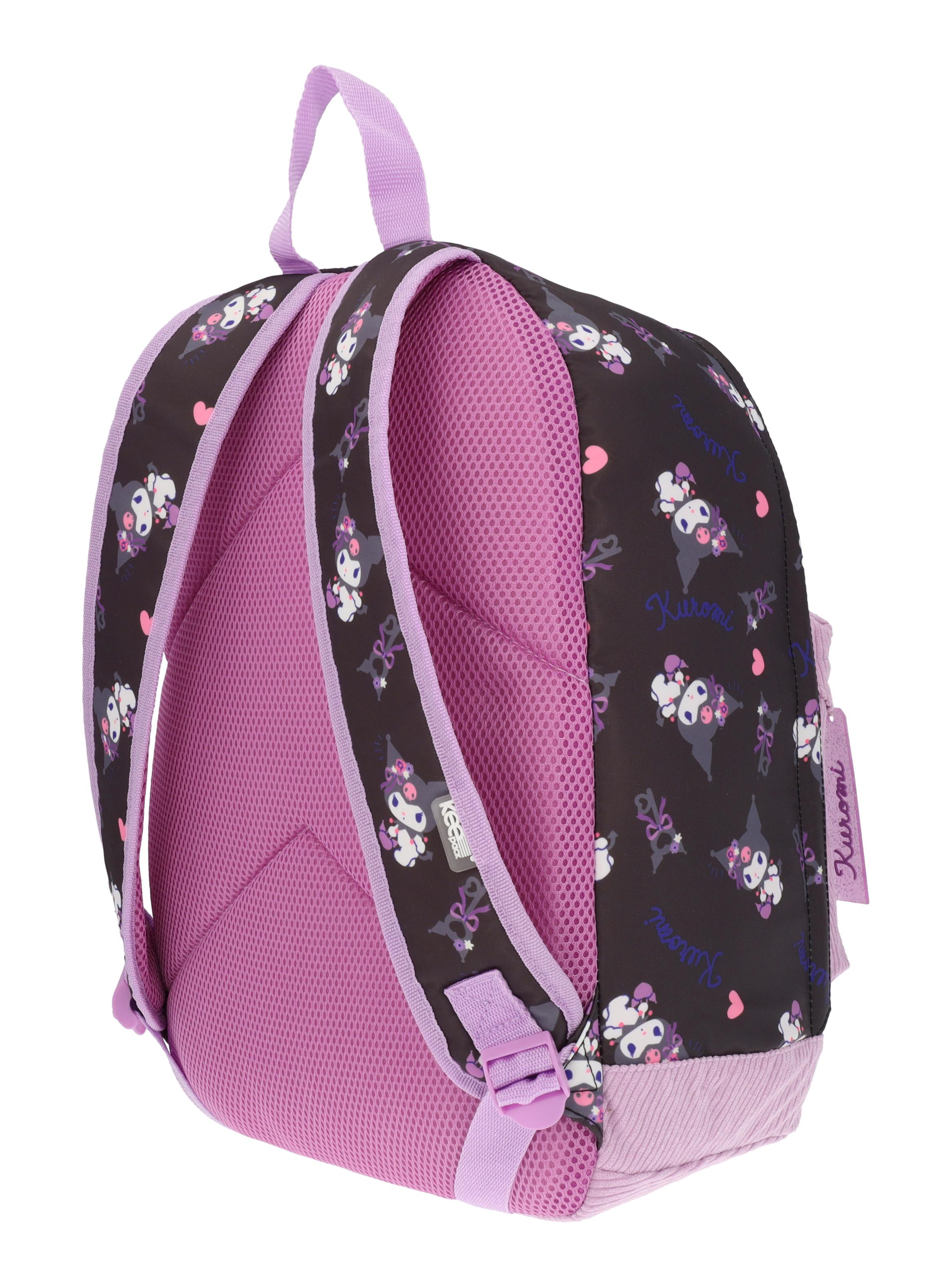 Mochila Juvenil Kuromi Negro Gamuza-3