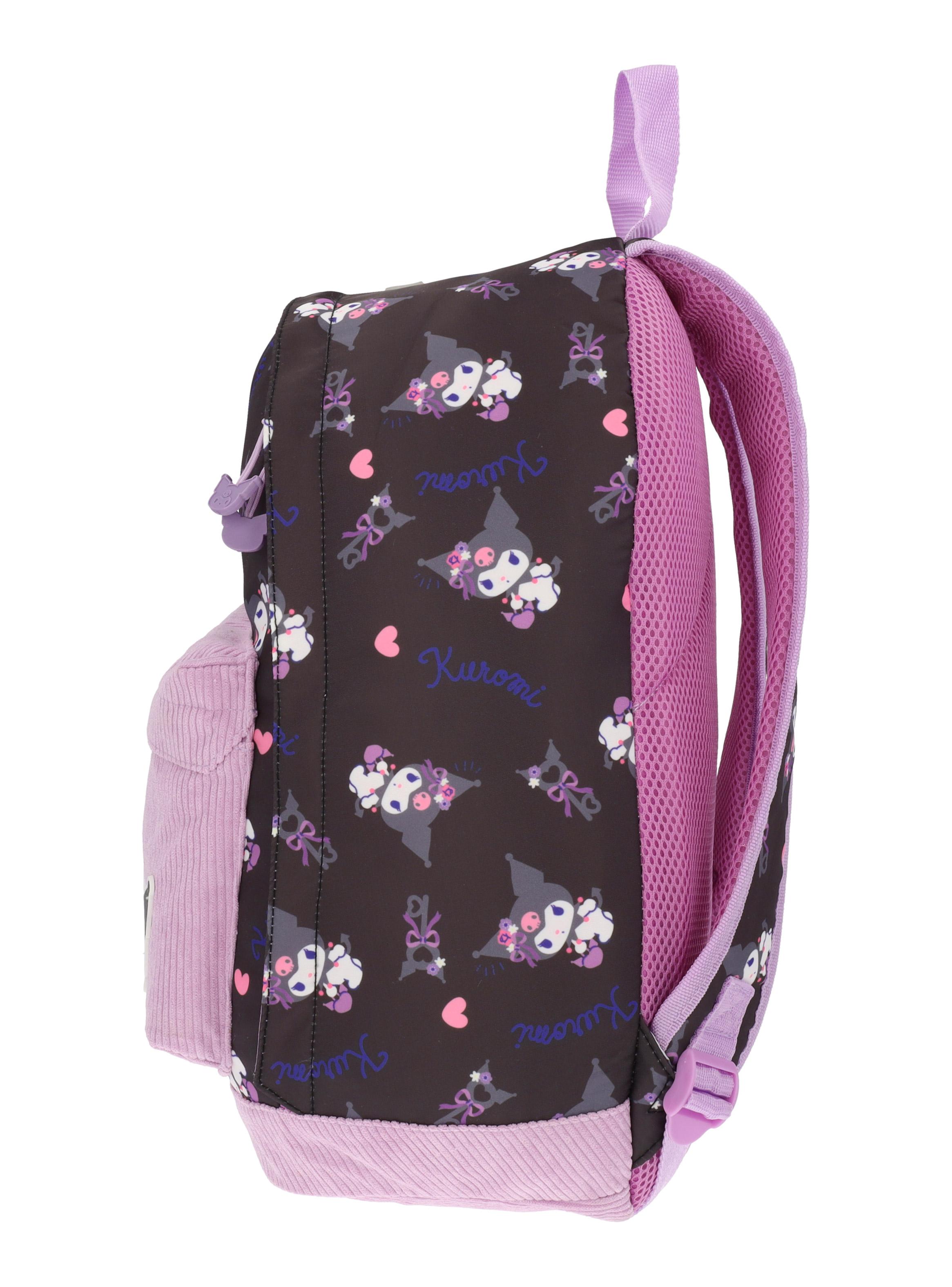 Mochila Juvenil Kuromi Negro Gamuza-6