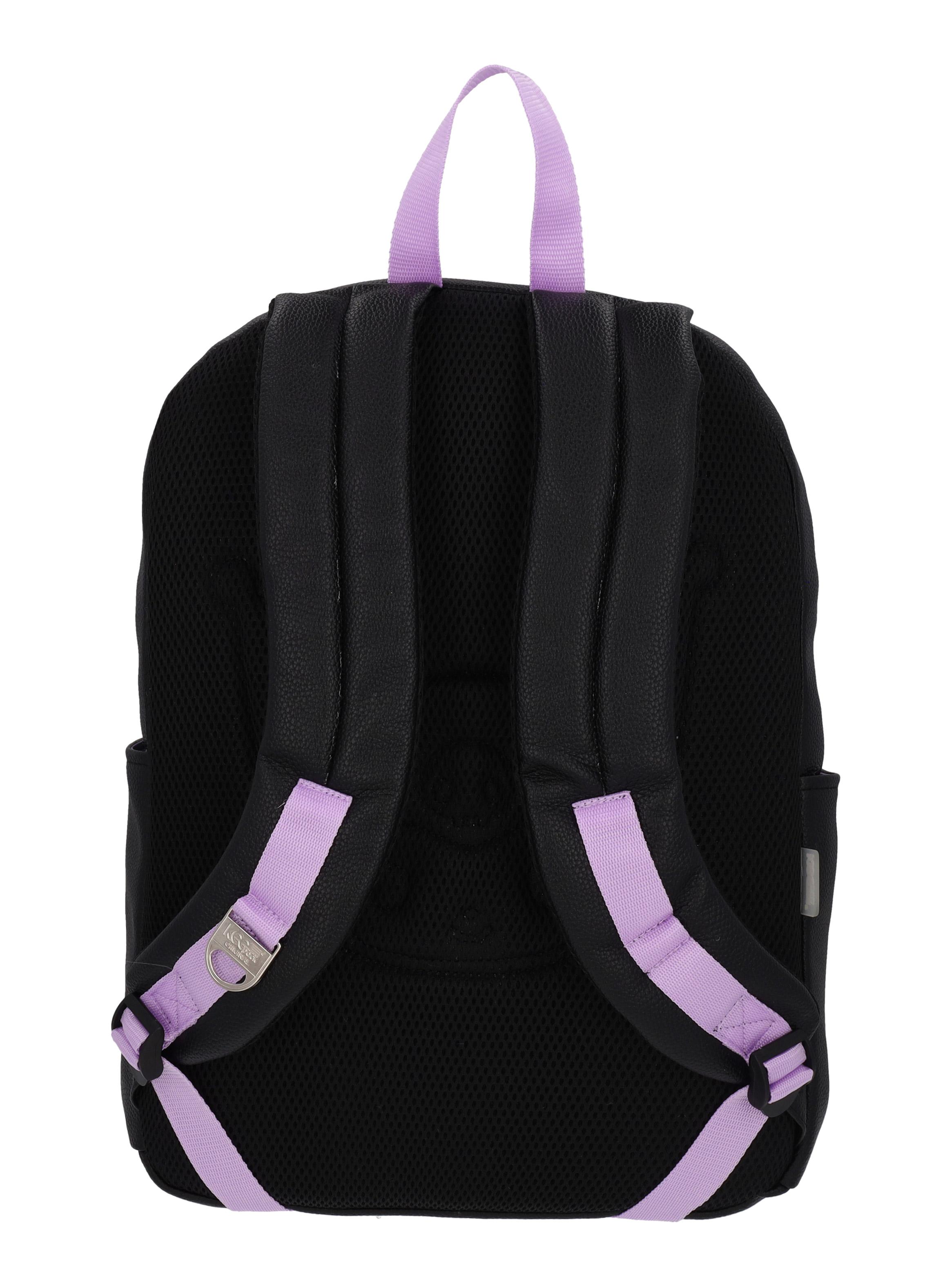 Mochila Juvenil Kuromi Cuero Negro-4