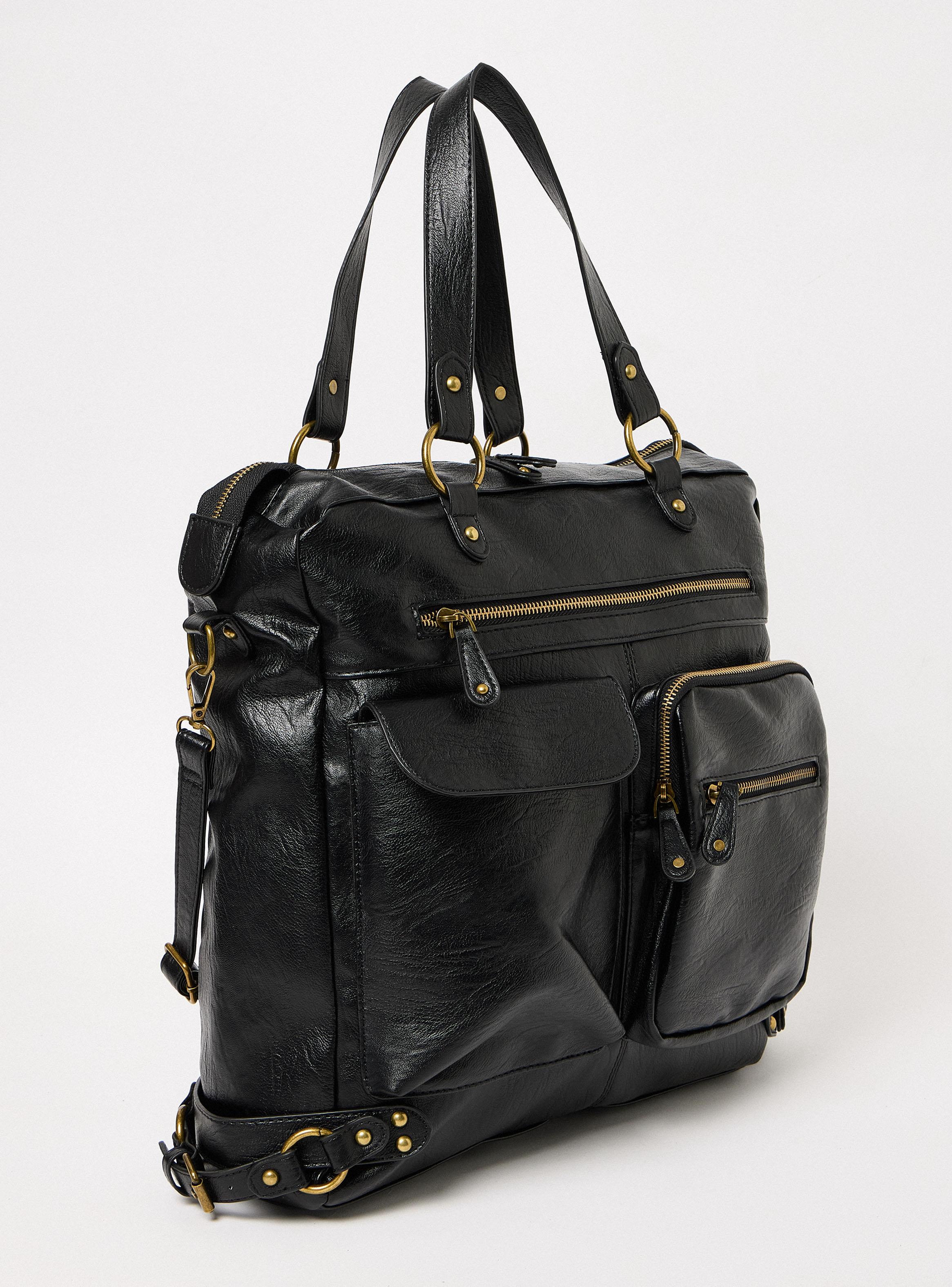 Cartera de Mano Detalle Mini Tachas de Ecocuero-3